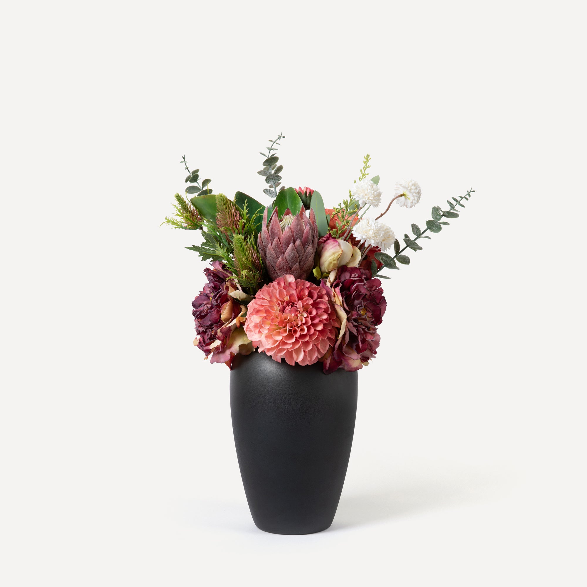 Harper - Faux Flower Arrangement - Reds & Greens & White