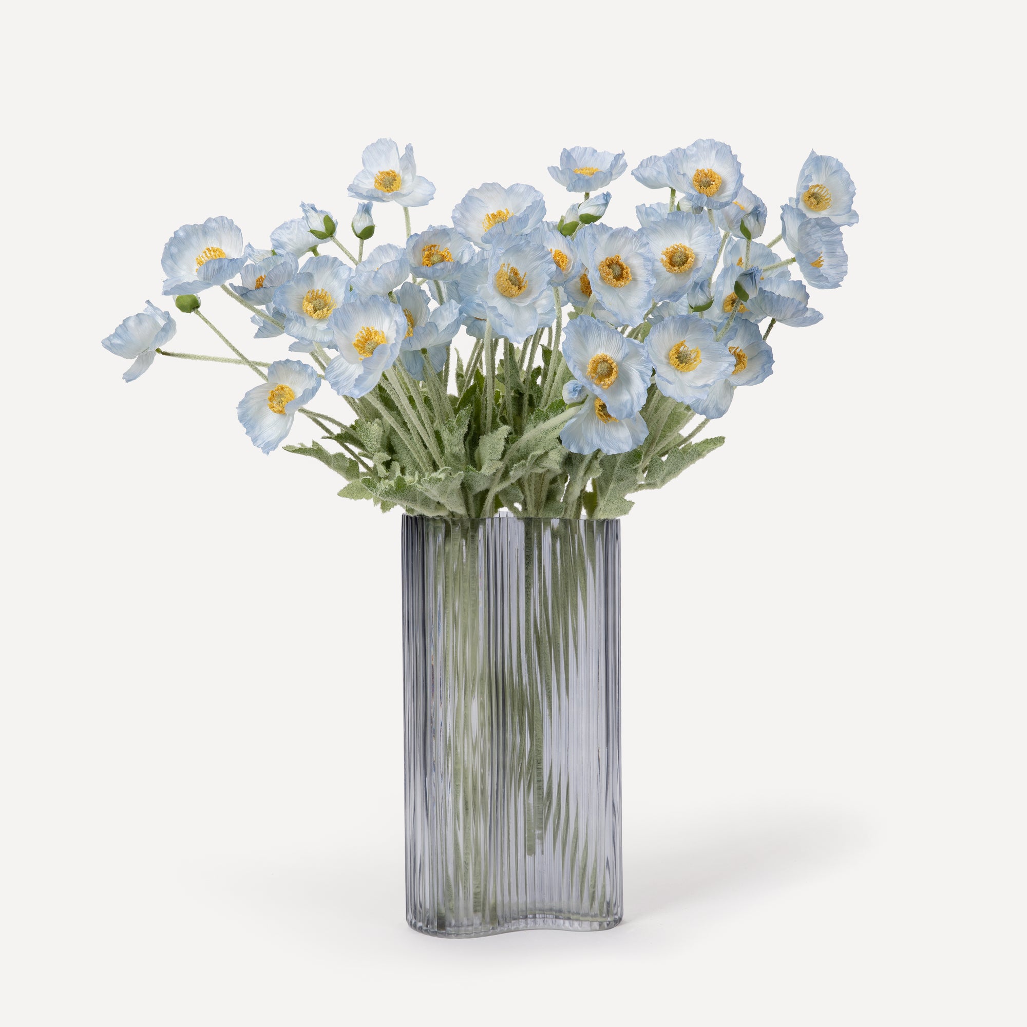 Poppies - Faux Flower Stems - Cherry Cream, Purple, Yellow, Blue, Peach, Peach Coral, Red, Coral, Lavender, Lilac