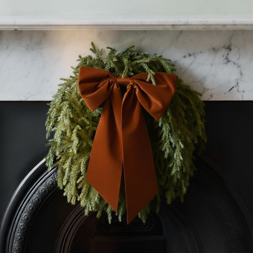 Faux Christmas Flowers and bow