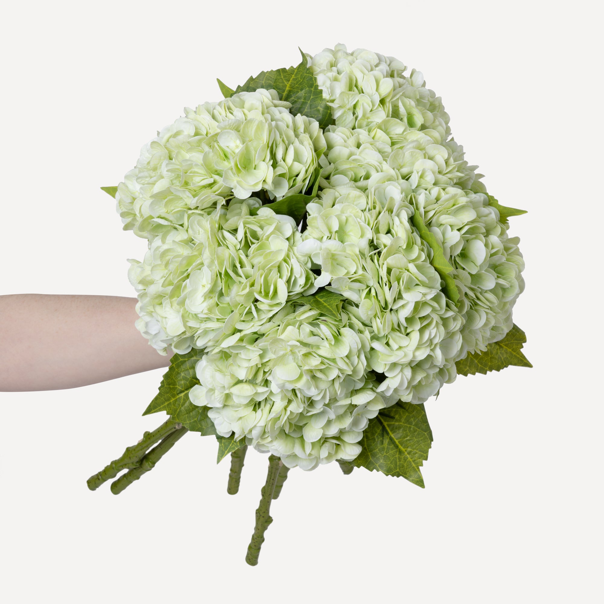 Hydrangeas - Faux Flower Stems - White, Light Green, Lavender, Blue, Green