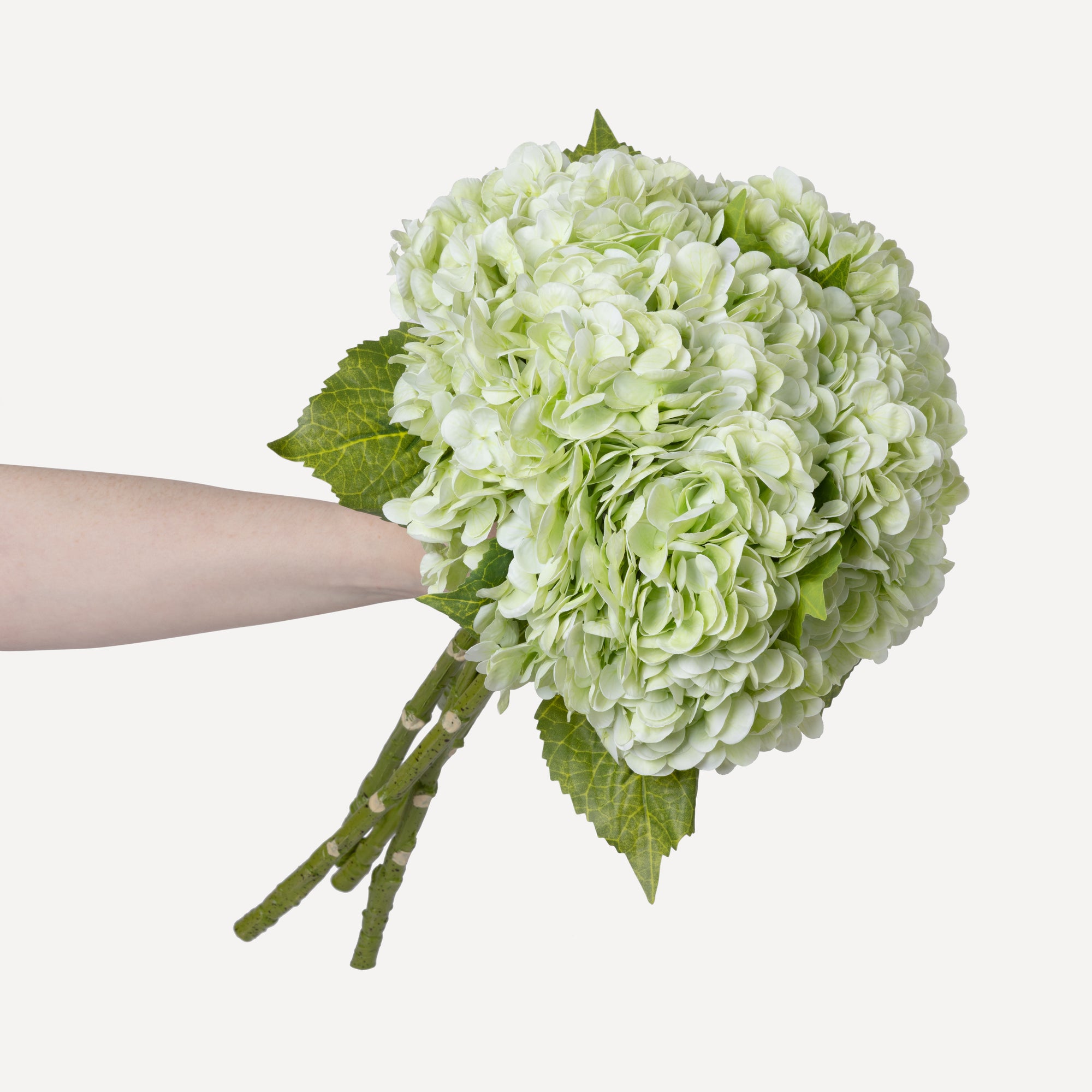 Hydrangeas - Faux Flower Stems - White, Light Green, Lavender, Blue, Green