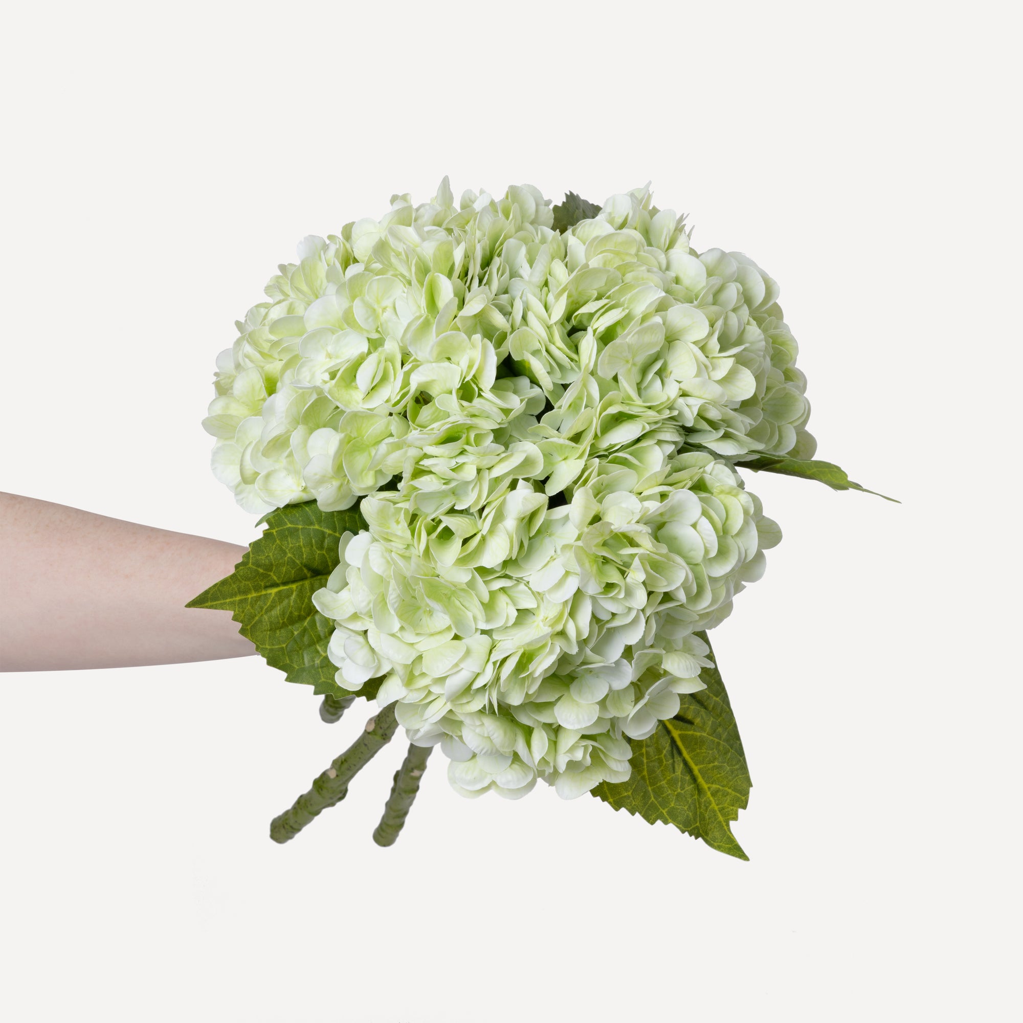 Hydrangeas - Faux Flower Stems - White, Light Green, Lavender, Blue, Green