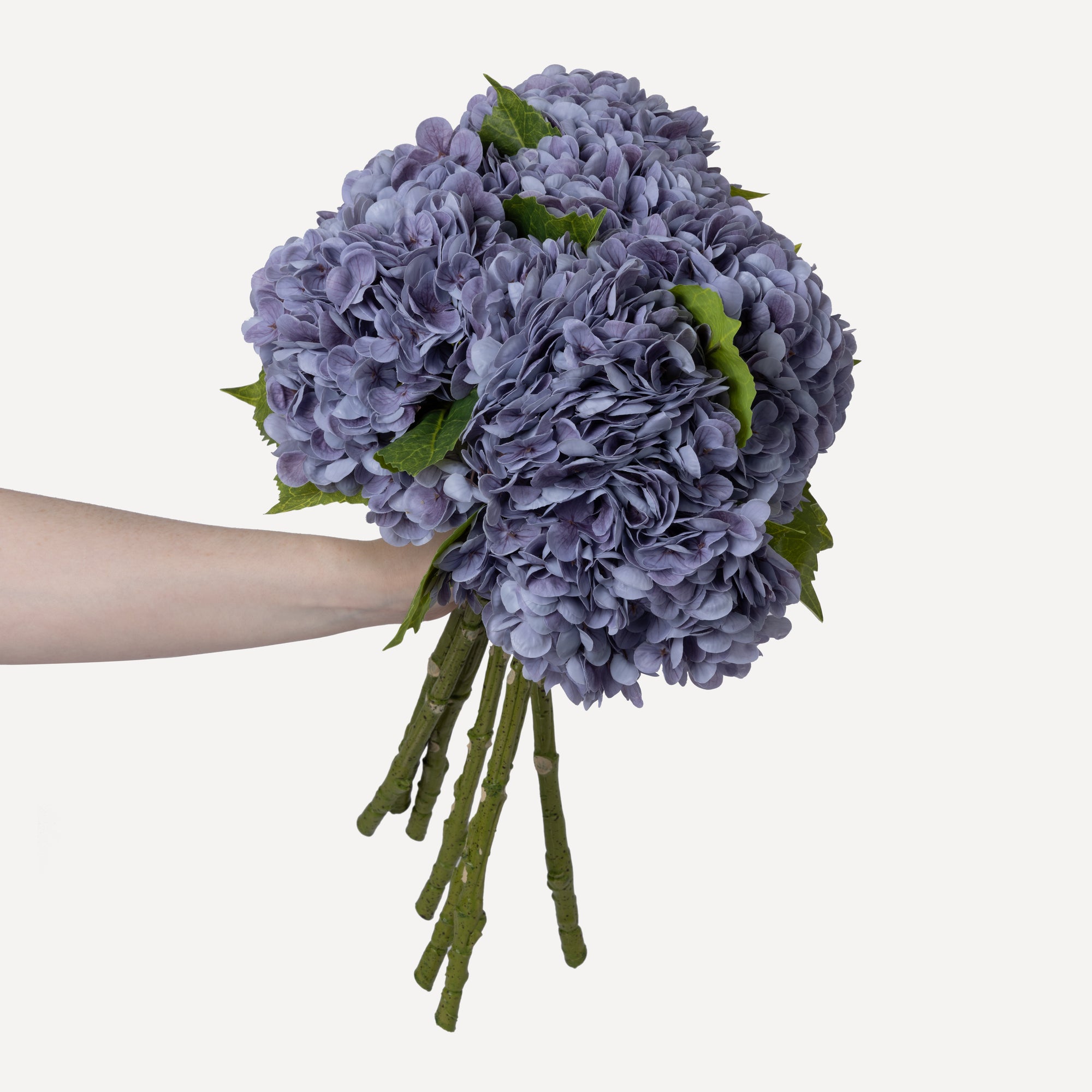 Hydrangeas - Faux Flower Stems - White, Light Green, Lavender, Blue, Green