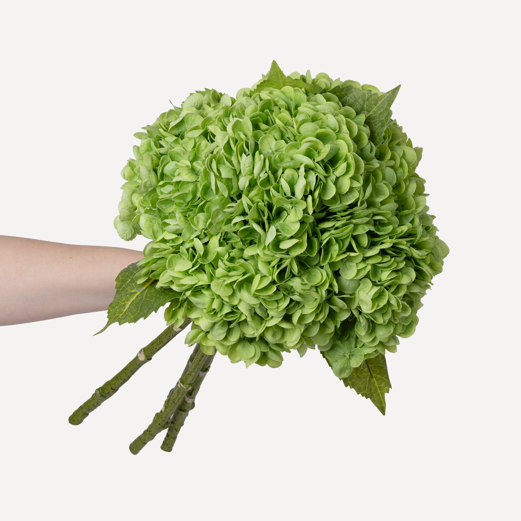 Hydrangeas - Faux Flower Stems - White, Light Green, Lavender, Blue, Green