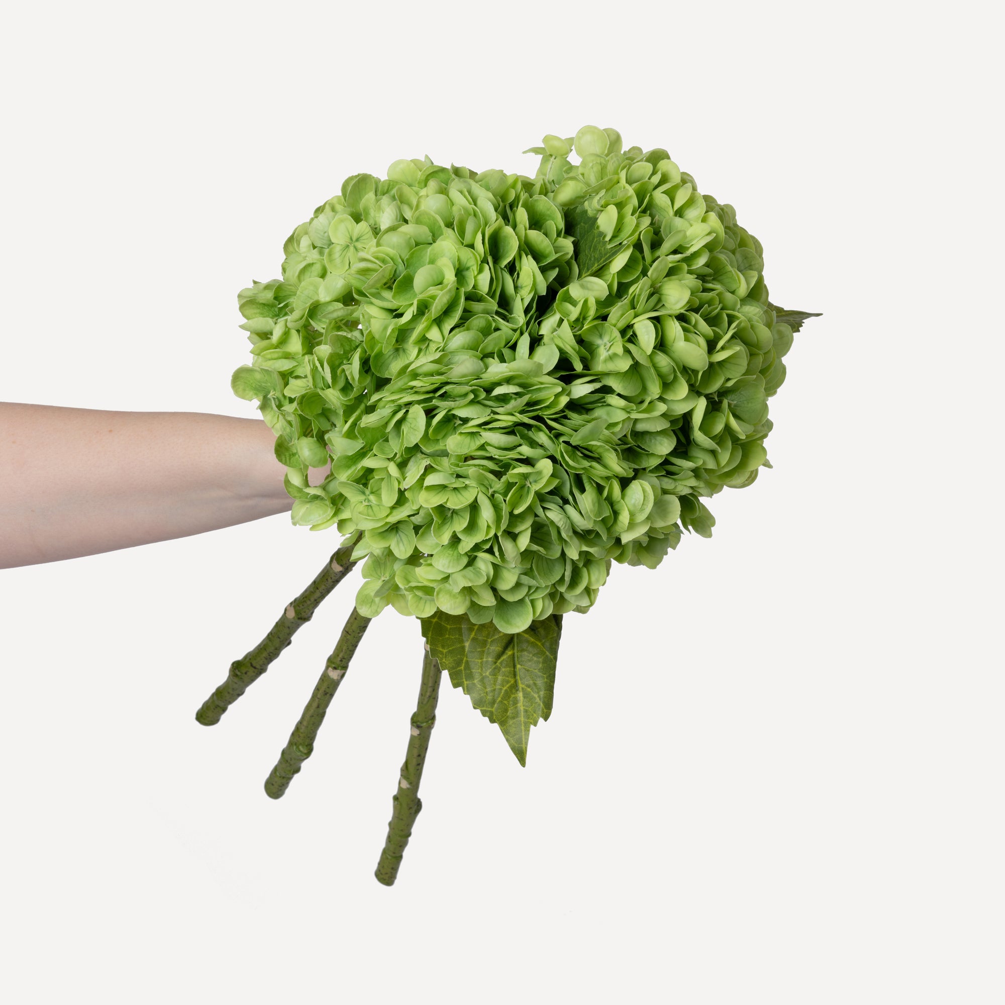 Hydrangeas - Faux Flower Stems - White, Light Green, Lavender, Blue, Green