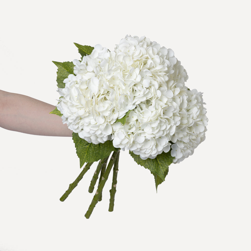 Hydrangeas - Faux Flower Stems - White, Light Green, Lavender, Blue, Green