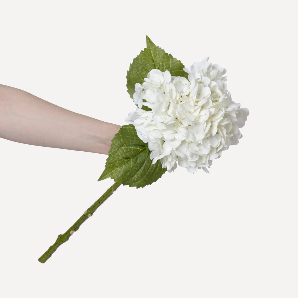 Hydrangeas - Faux Flower Stems - White, Light Green, Lavender, Blue, Green