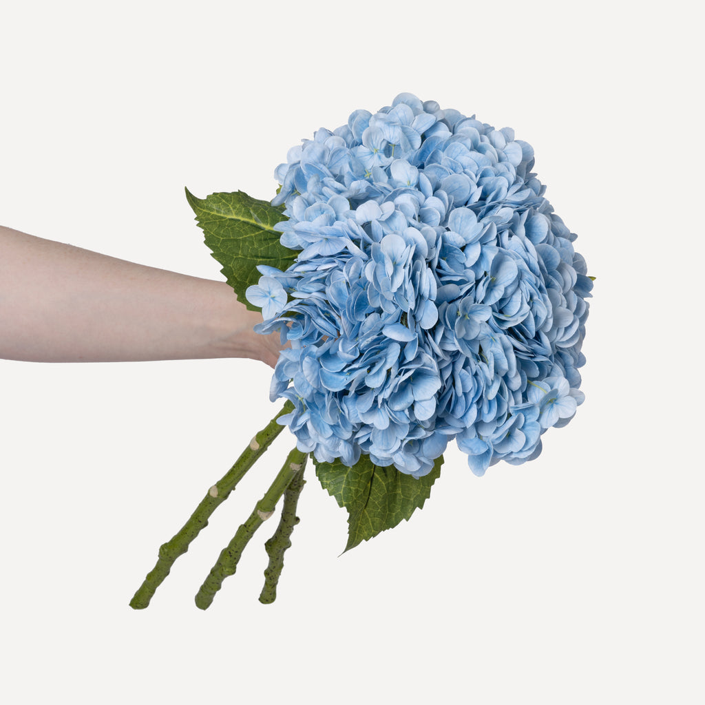 Hydrangeas - Faux Flower Stems - White, Light Green, Lavender, Blue, Green