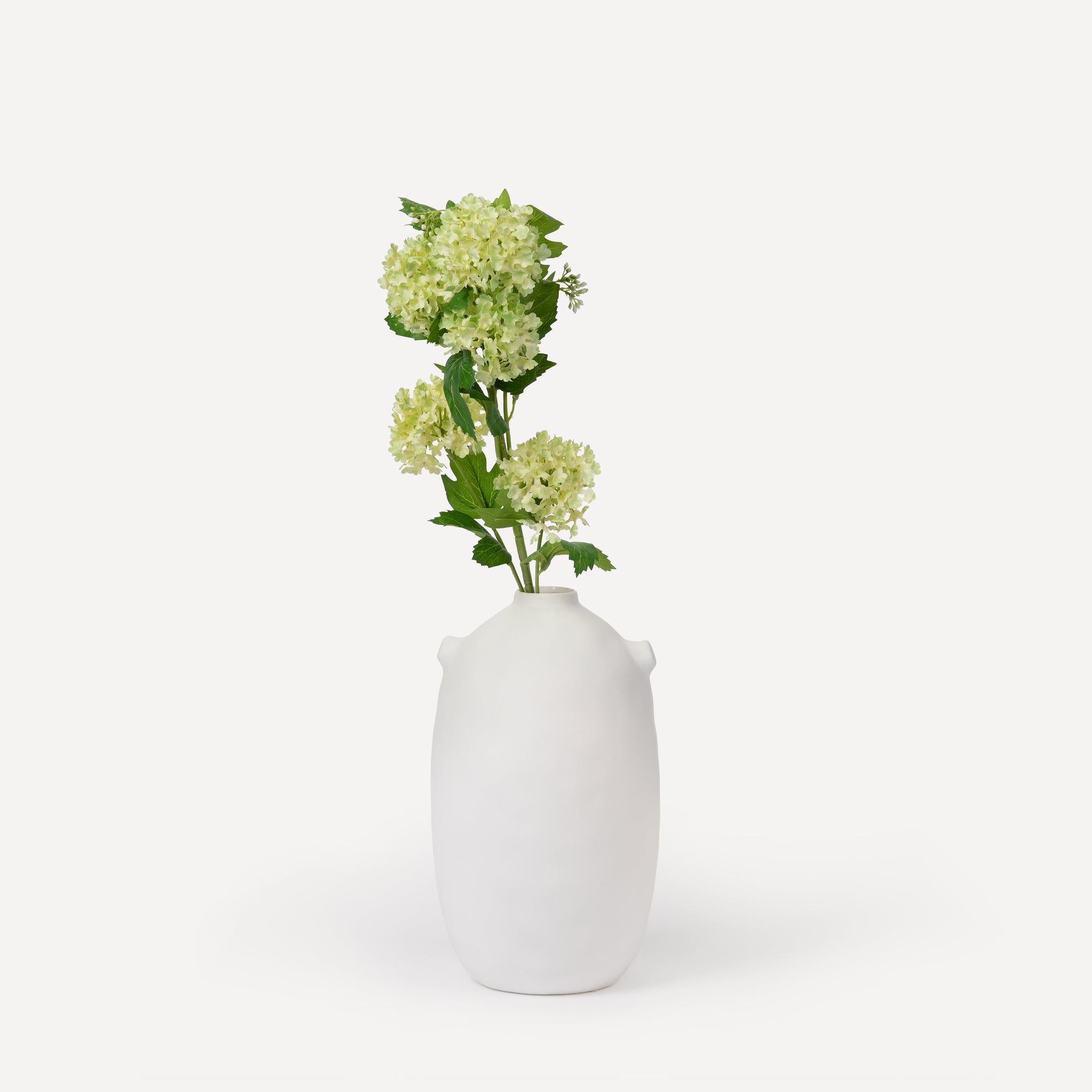 Small Hydrangeas - Faux Flower Stems - Green, Light Green, White