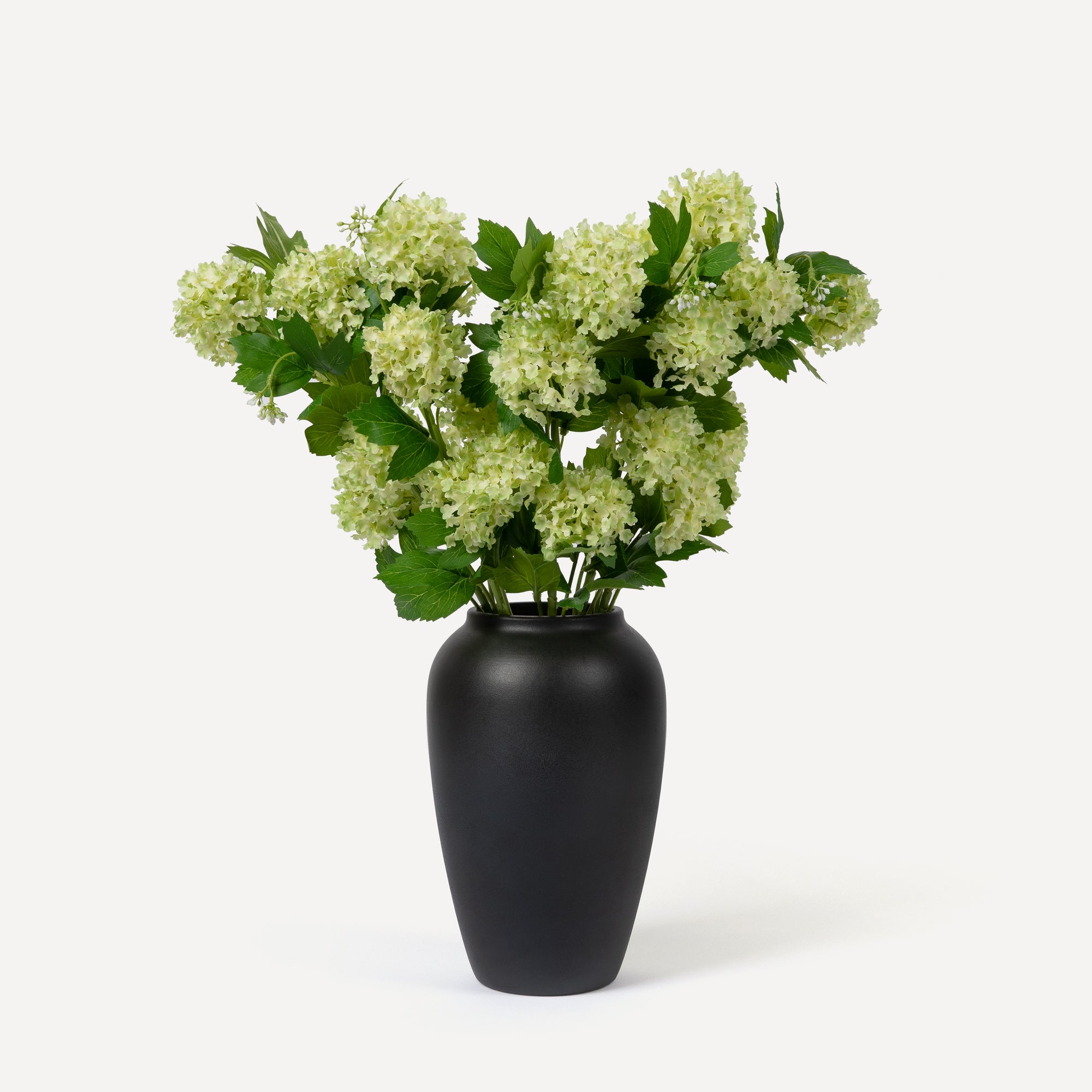 Small Hydrangeas - Faux Flower Stems - Green, Light Green, White