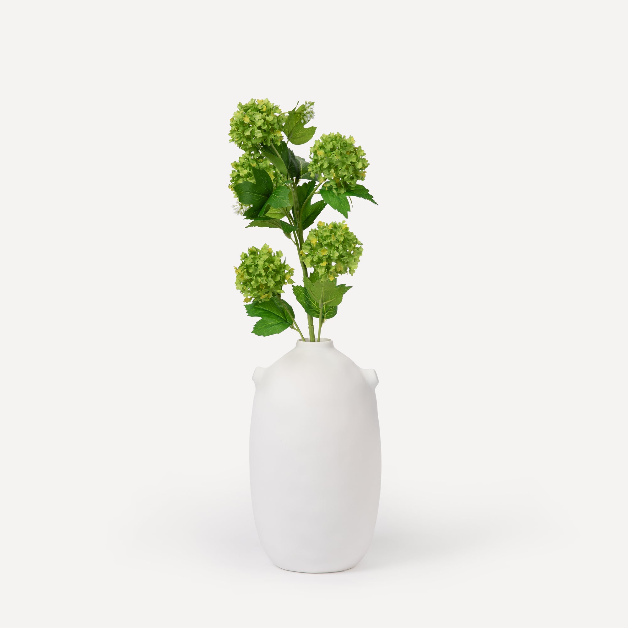 Small Hydrangeas - Faux Flower Stems - Green, Light Green, White