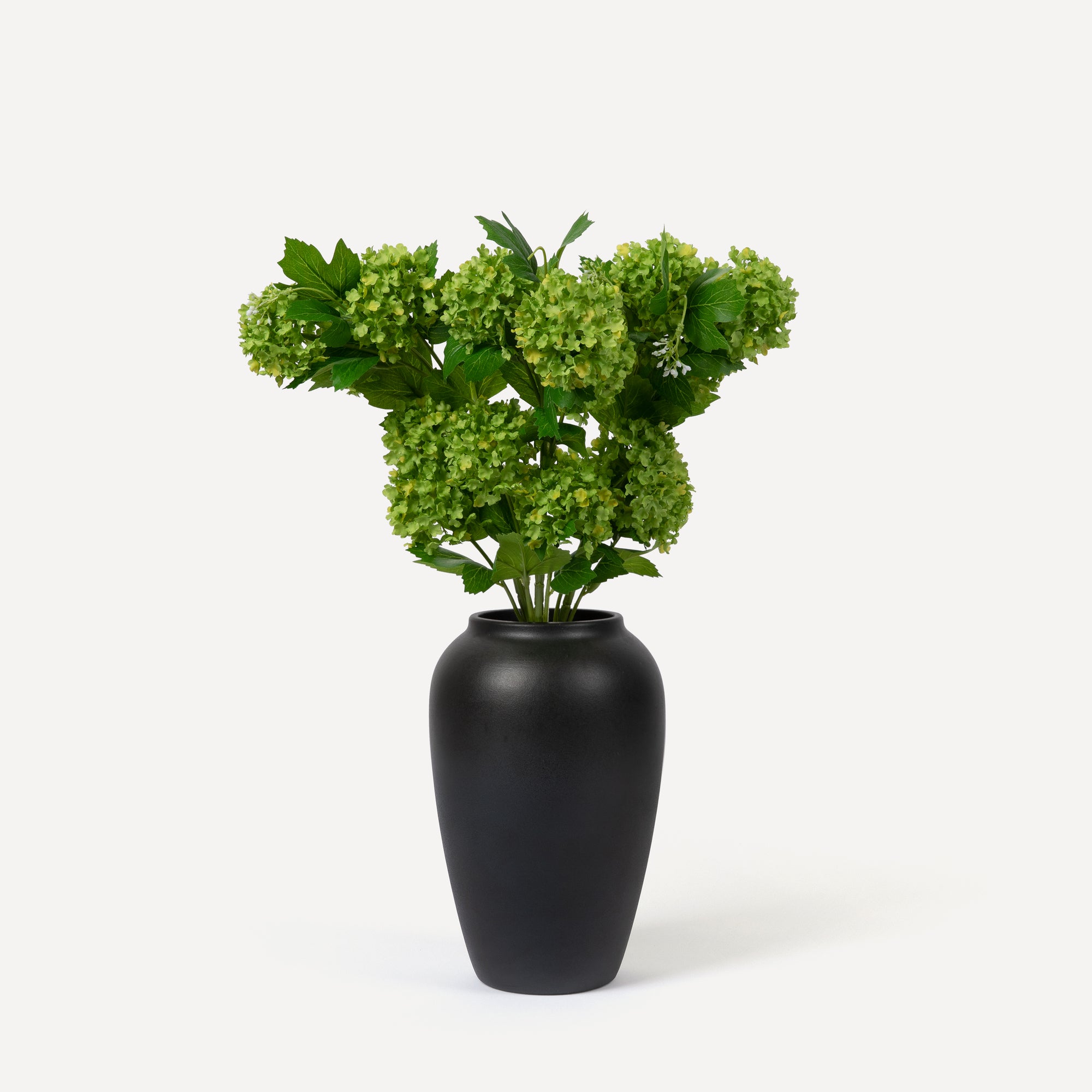 Small Hydrangeas - Faux Flower Stems - Green, Light Green, White
