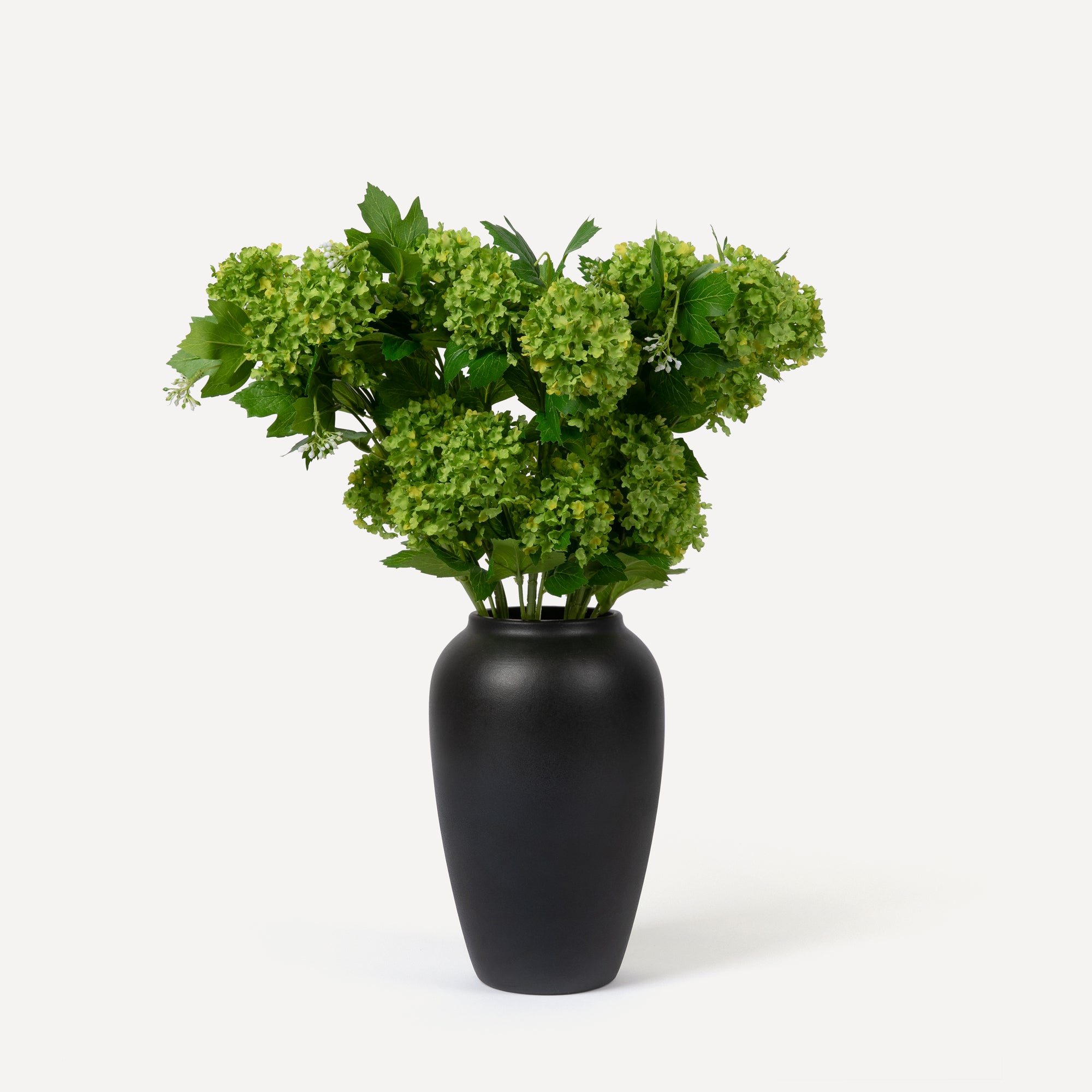 Small Hydrangeas - Faux Flower Stems - Green, Light Green, White