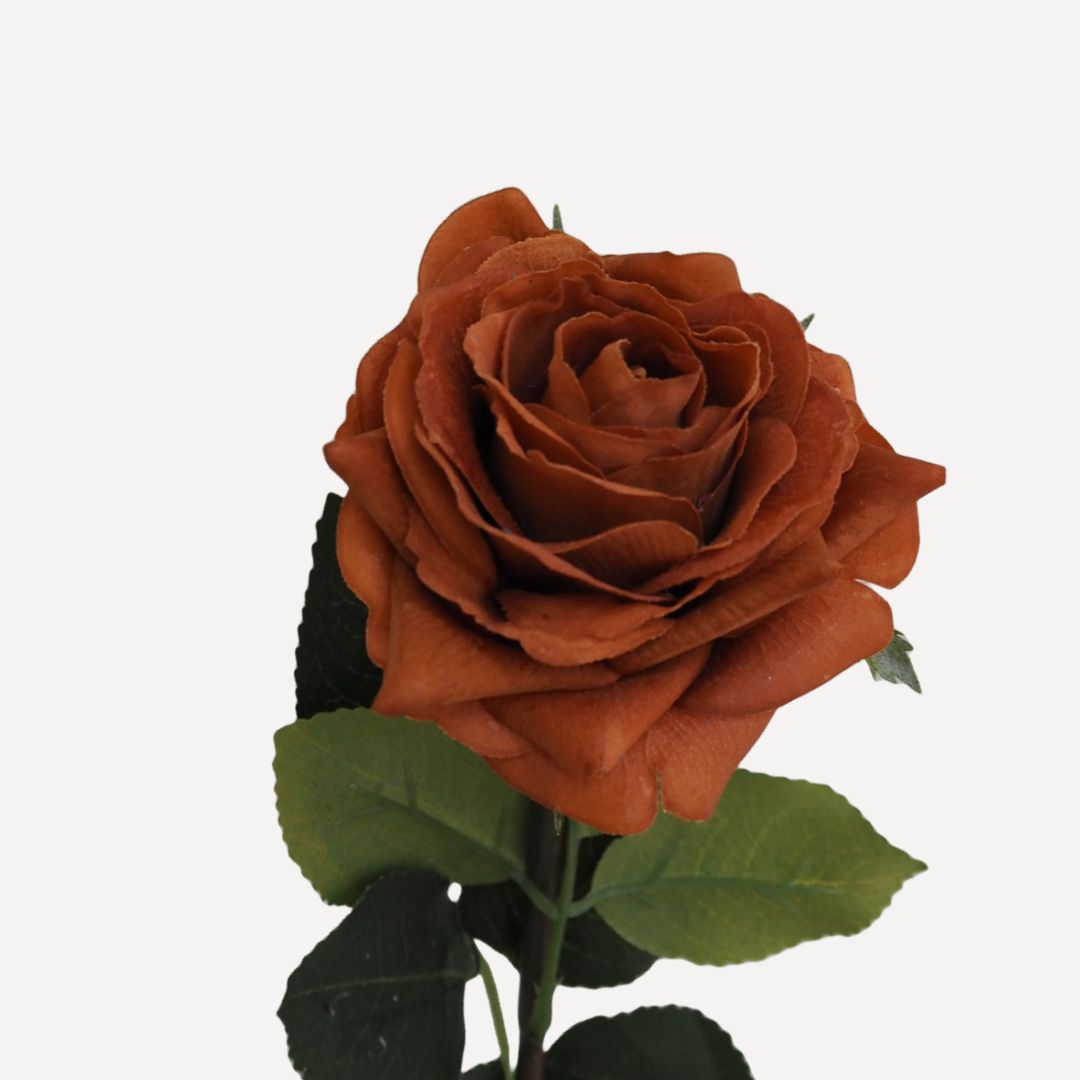 Small Roses - Faux Flower Stems - White, Blush, Magenta, Burnt Orange, Peach