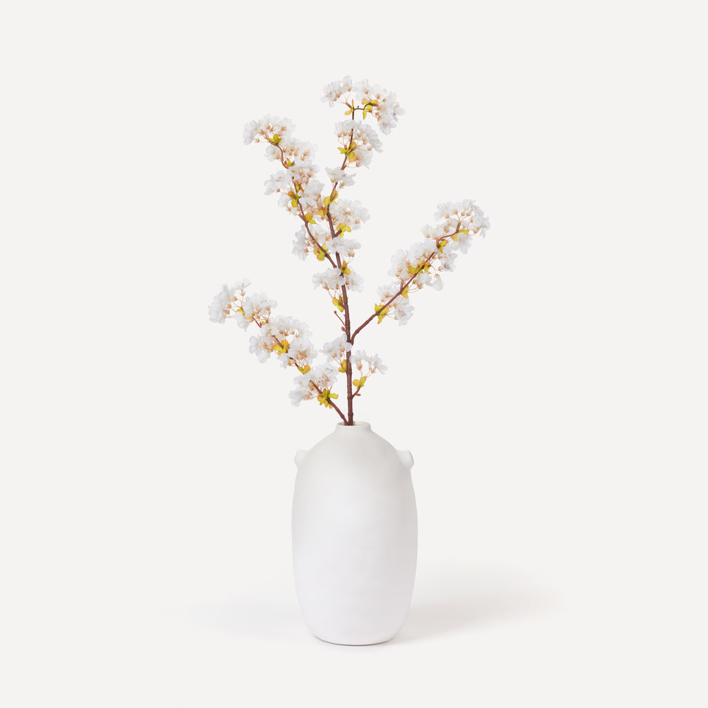 Cherry Blossoms - Faux Flower Stems - White Blush