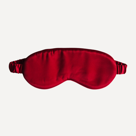 100% Silk Red Eye Mask