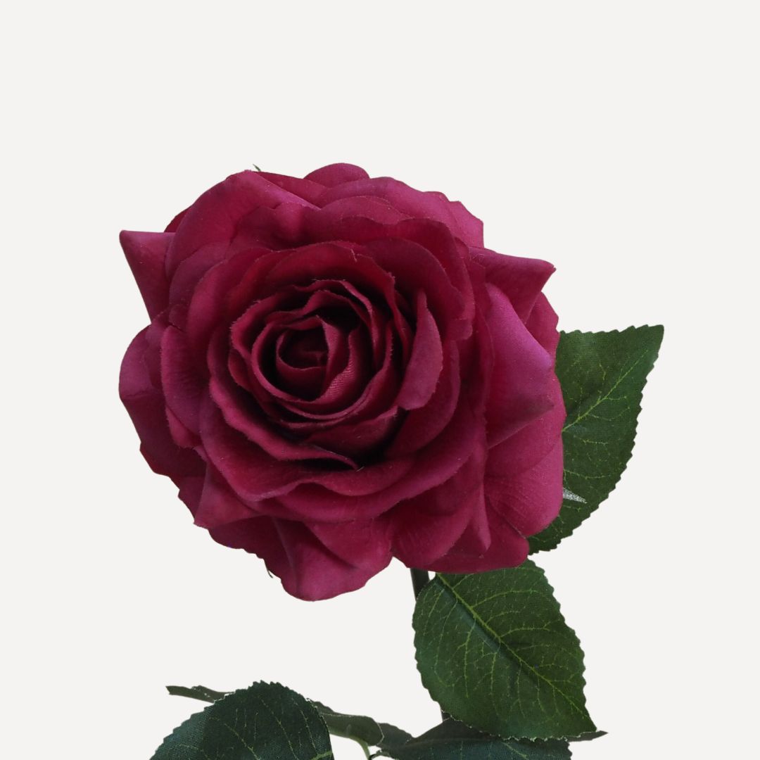 Small Roses - Faux Flower Stems - White, Blush, Magenta, Burnt Orange, Peach