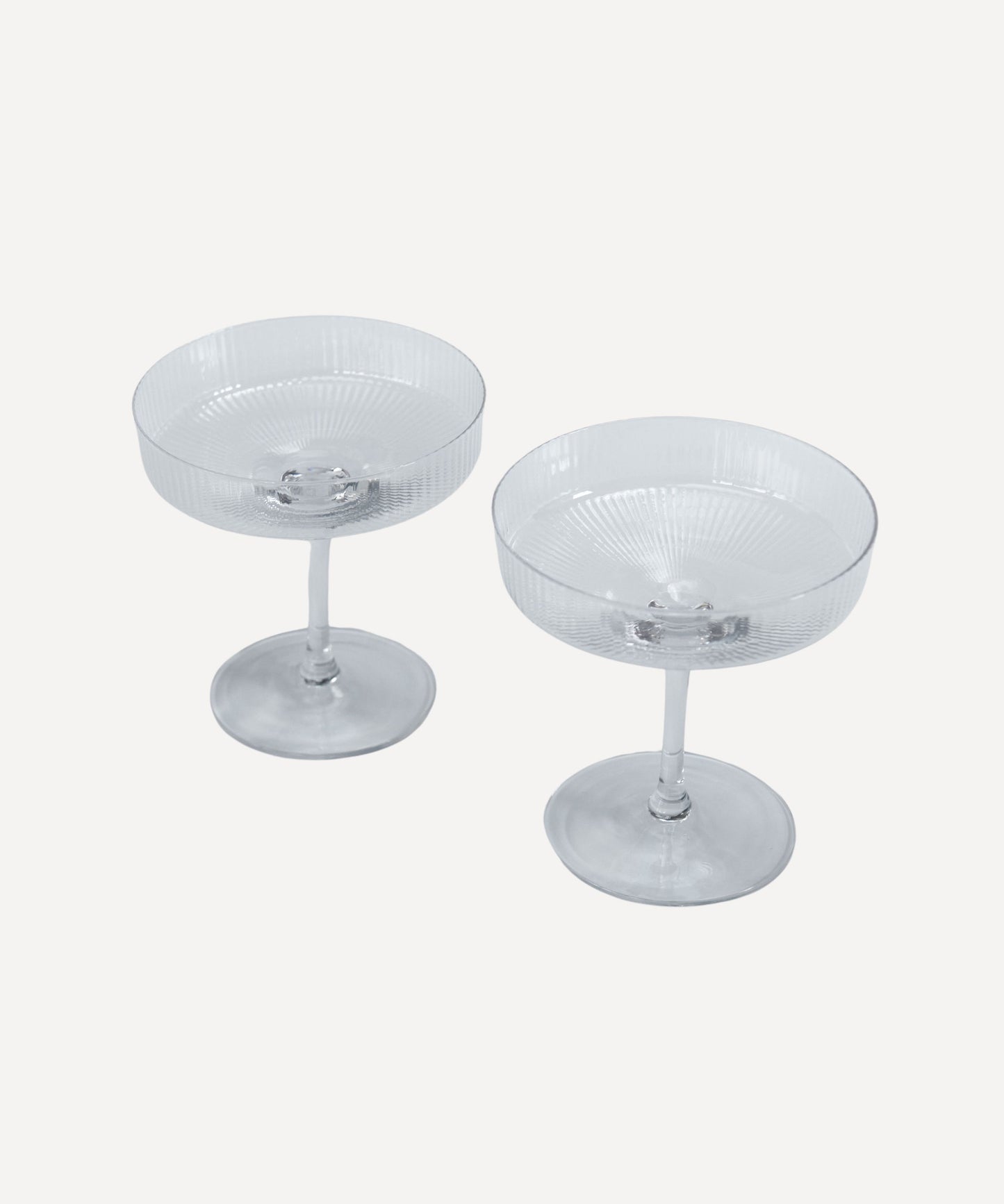 Reeded Coupe Glass - Set of 2