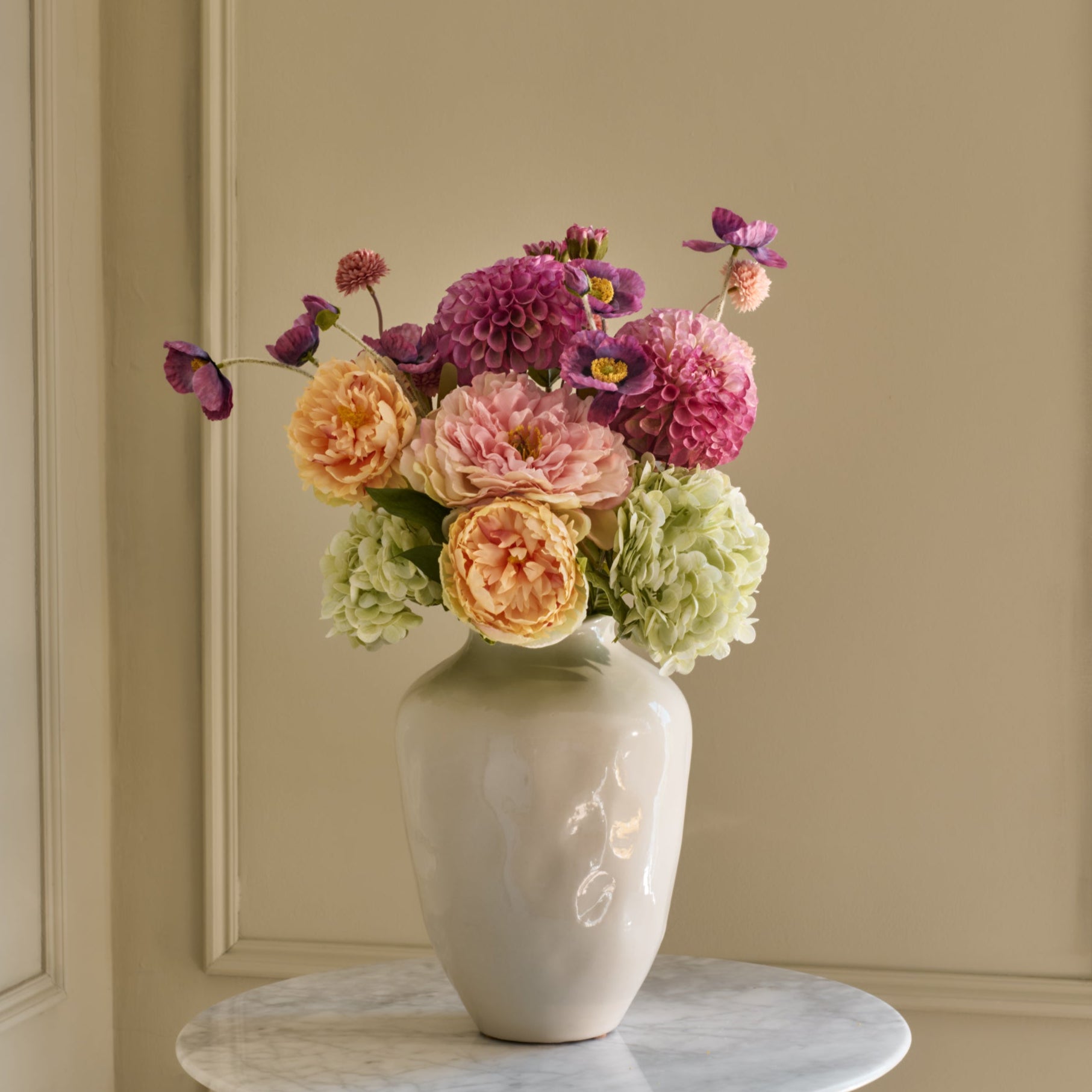 Aida - Faux Flower Arrangement - Pinks, Purples & Green