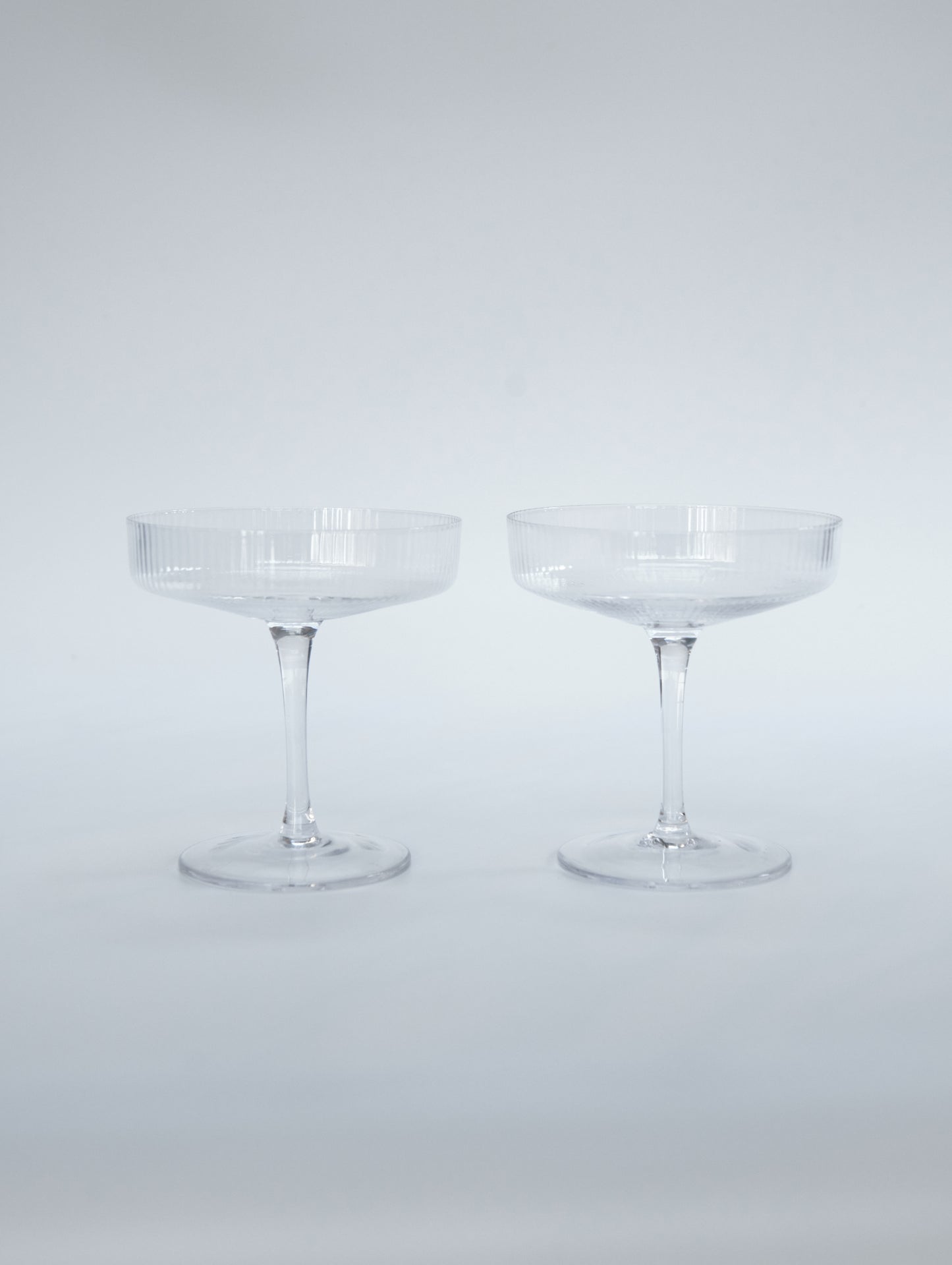 Reeded Coupe Glass - Set of 2
