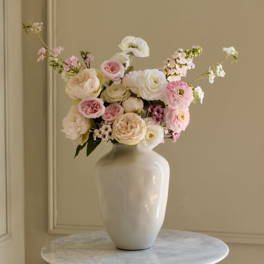 Daphne - Faux Flower Arrangement - Whites, Creams & Pinks