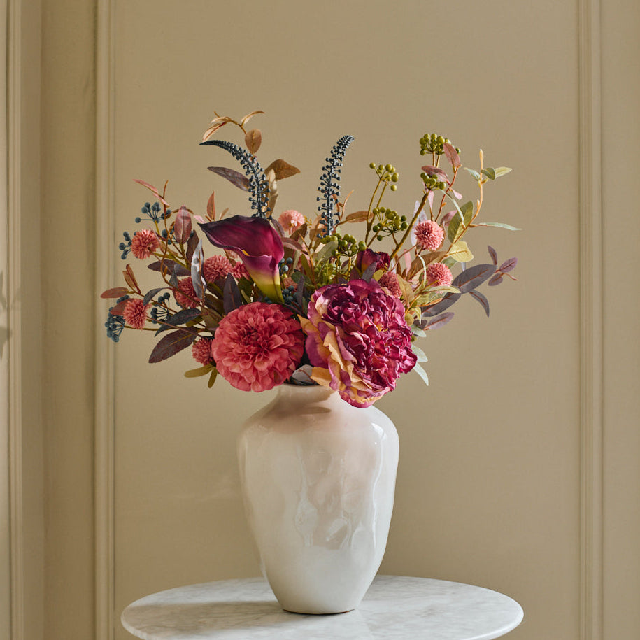 Everything - Faux Flower Arrangement - Reds & Greens