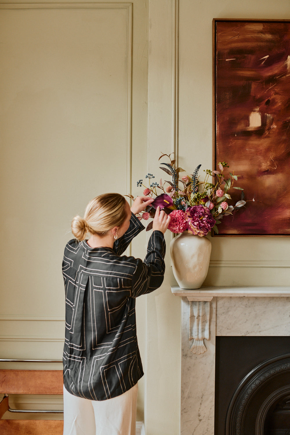 Everything - Faux Flower Arrangement - Reds & Greens