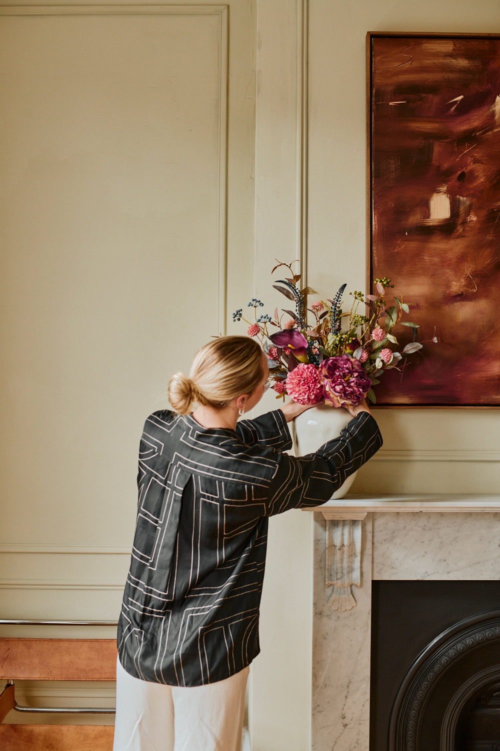 Everything - Faux Flower Arrangement - Reds & Greens