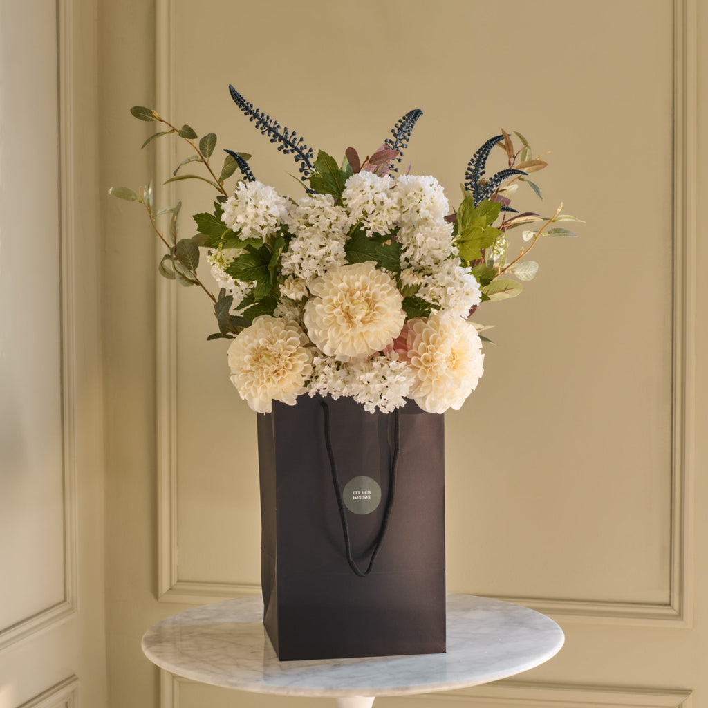 Eva - Faux Flower Arrangement - Whites & Greens