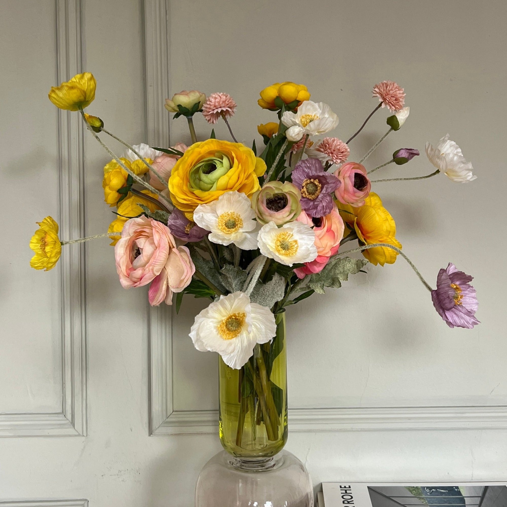 Maddy - Faux Flower Arrangement - Yellows, Whites & Pinks