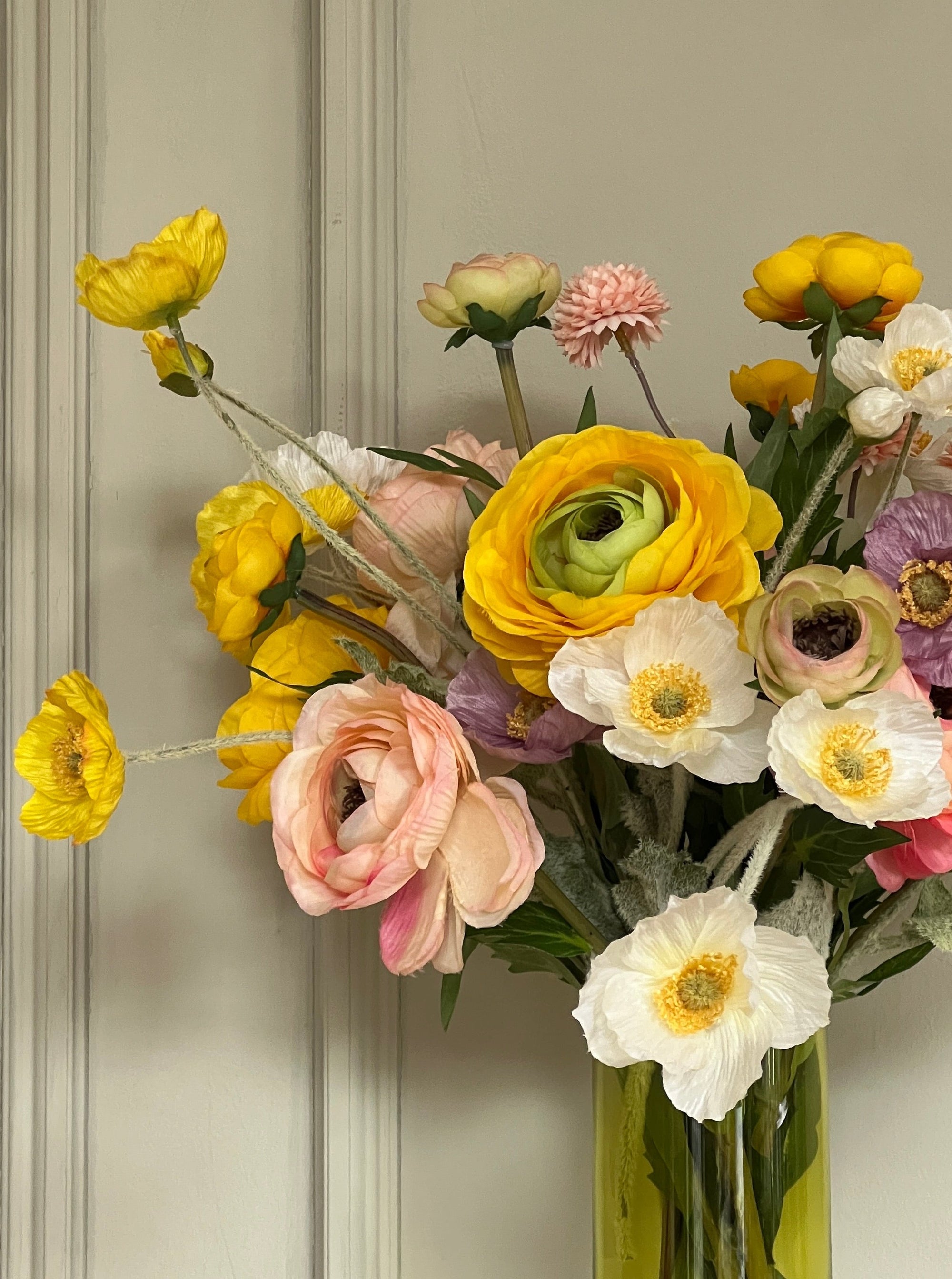 Maddy - Faux Flower Arrangement - Yellows, Whites & Pinks