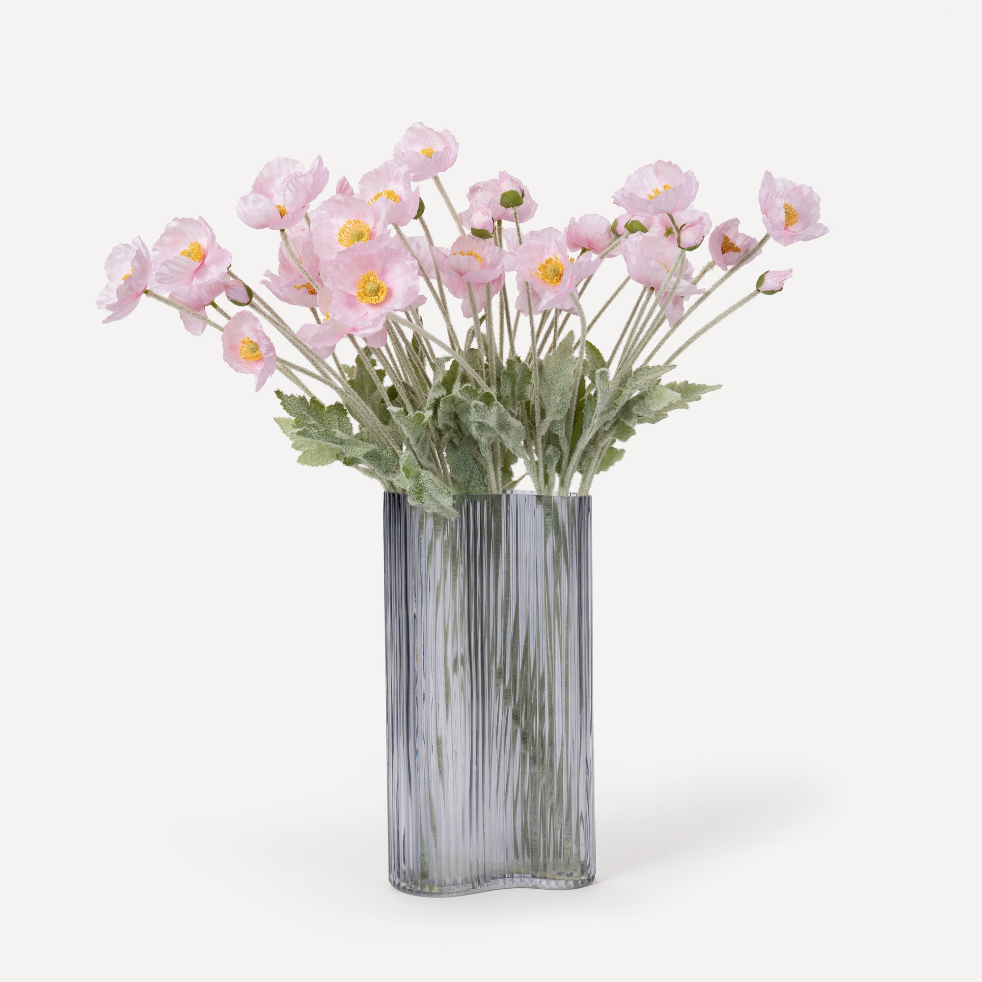 Poppies - Faux Flower Stems - Cherry Cream, Purple, Yellow, Blue, Peach, Peach Coral, Red, Coral, Lavender, Lilac