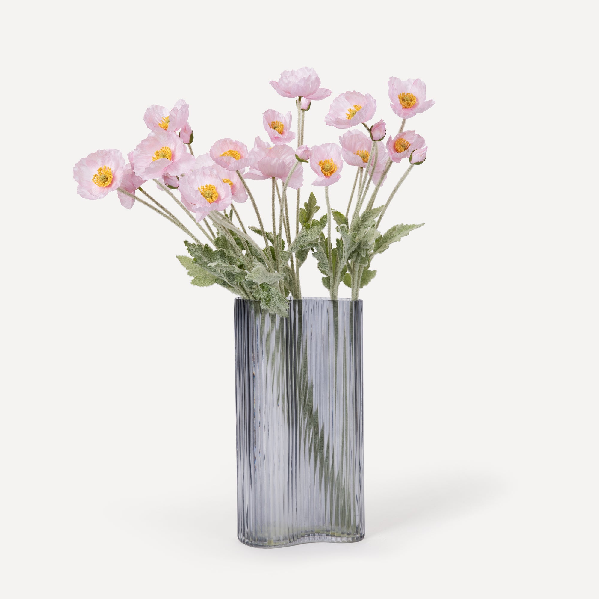 Poppies - Faux Flower Stems - Cherry Cream, Purple, Yellow, Blue, Peach, Peach Coral, Red, Coral, Lavender, Lilac