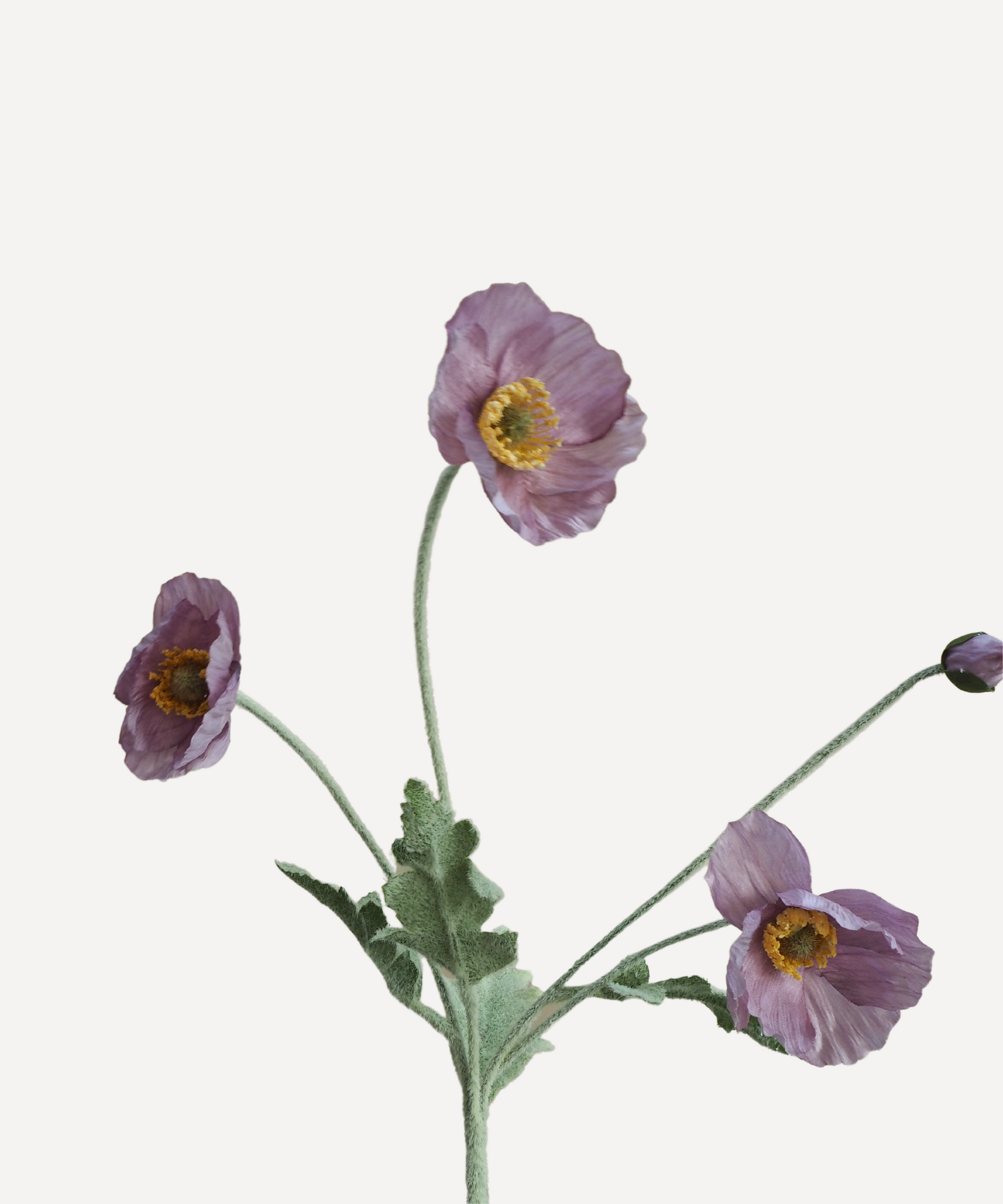 Poppies - Faux Flower Stems - Cherry Cream, Purple, Yellow, Blue, Peach, Peach Coral, Red, Coral, Lavender, Lilac