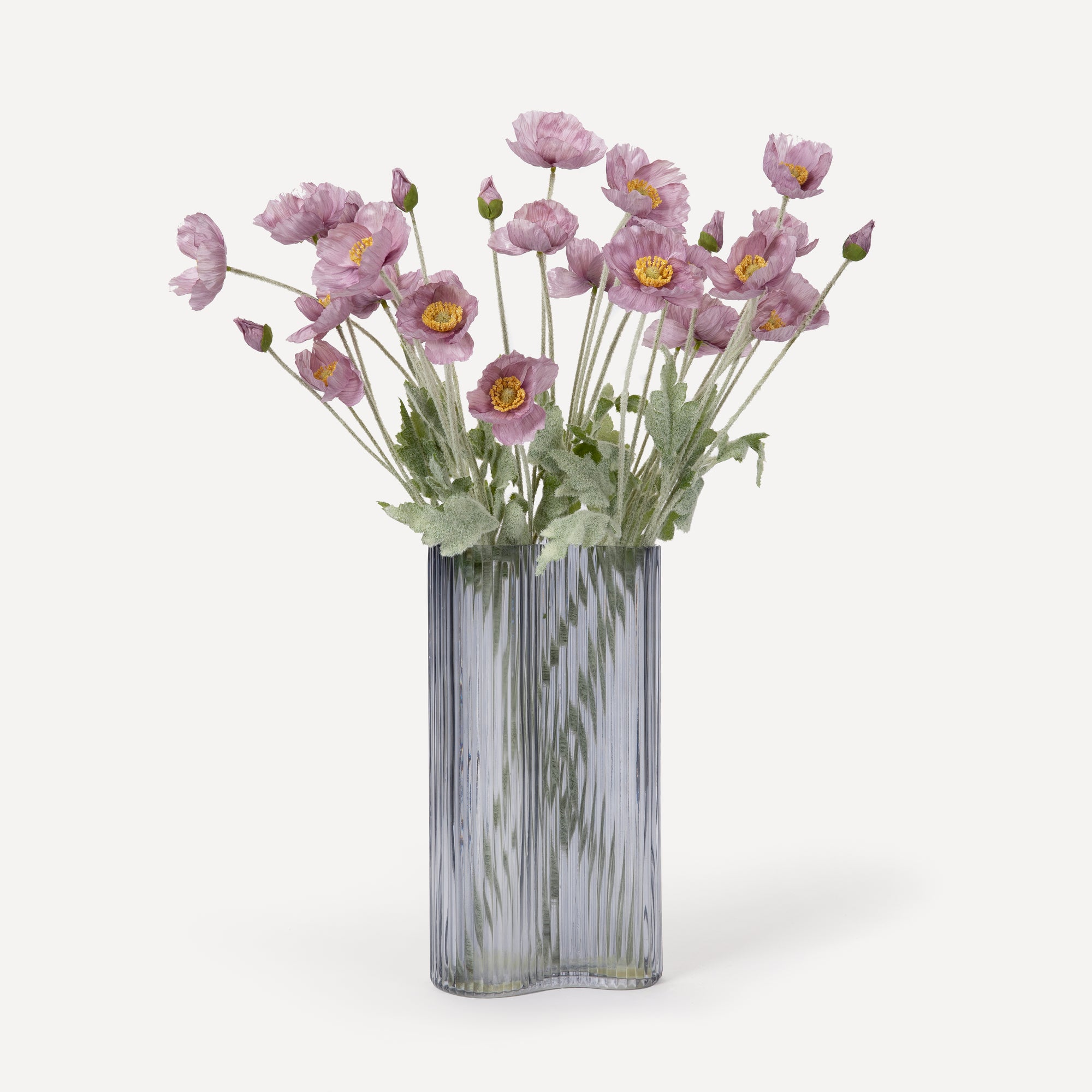 Poppies - Faux Flower Stems - Cherry Cream, Purple, Yellow, Blue, Peach, Peach Coral, Red, Coral, Lavender, Lilac