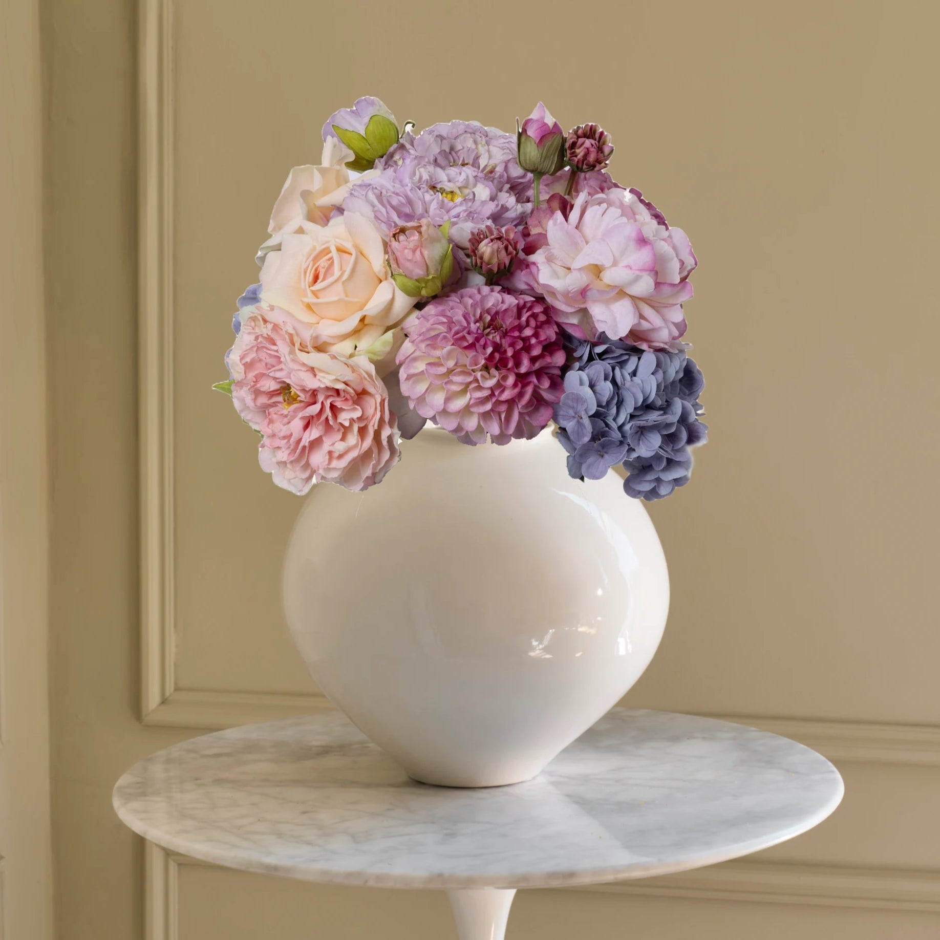 Margot - Faux Flower Arrangement - Soft Pinks & Purples