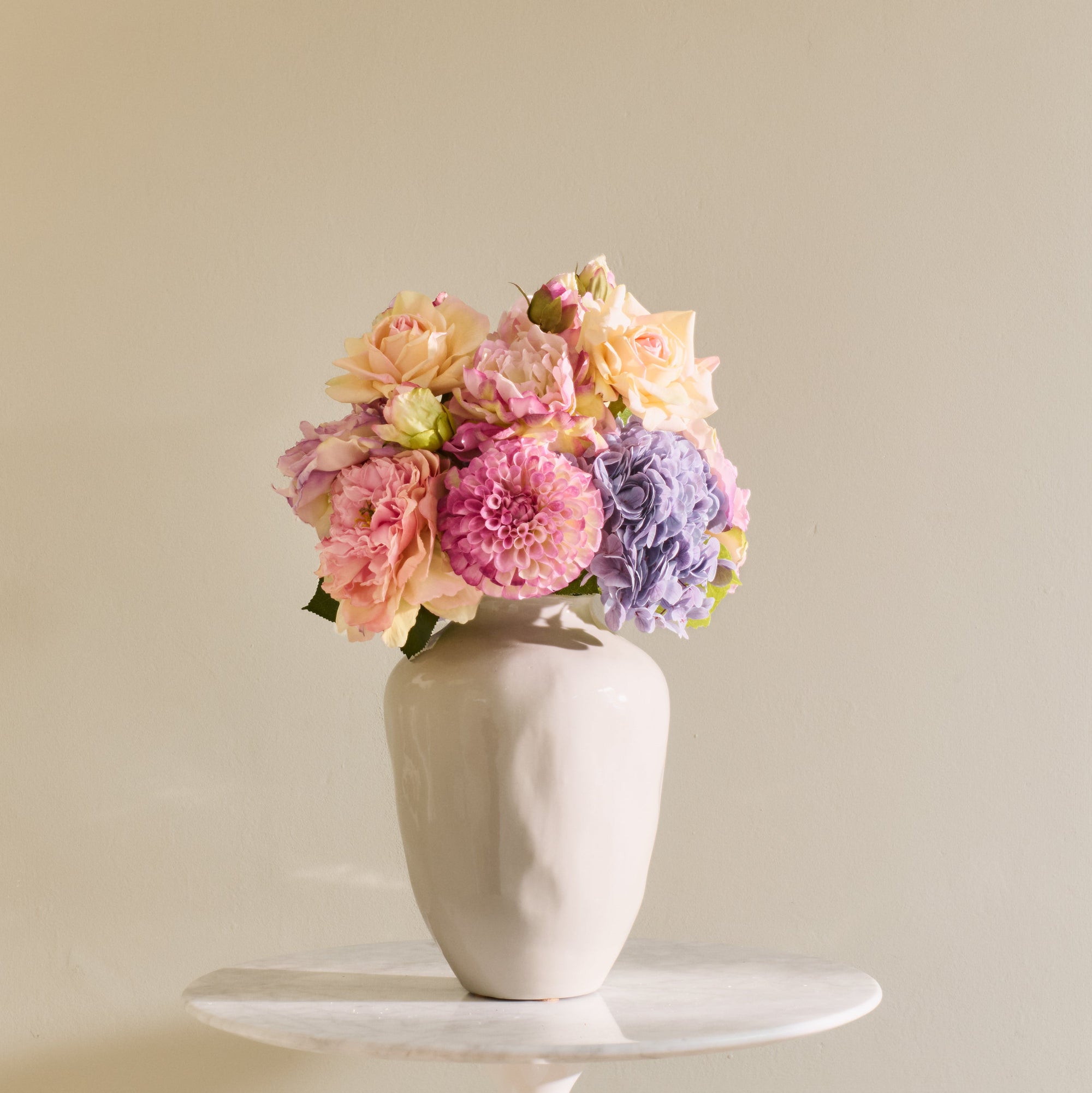 Margot - Faux Flower Arrangement - Soft Pinks & Purples