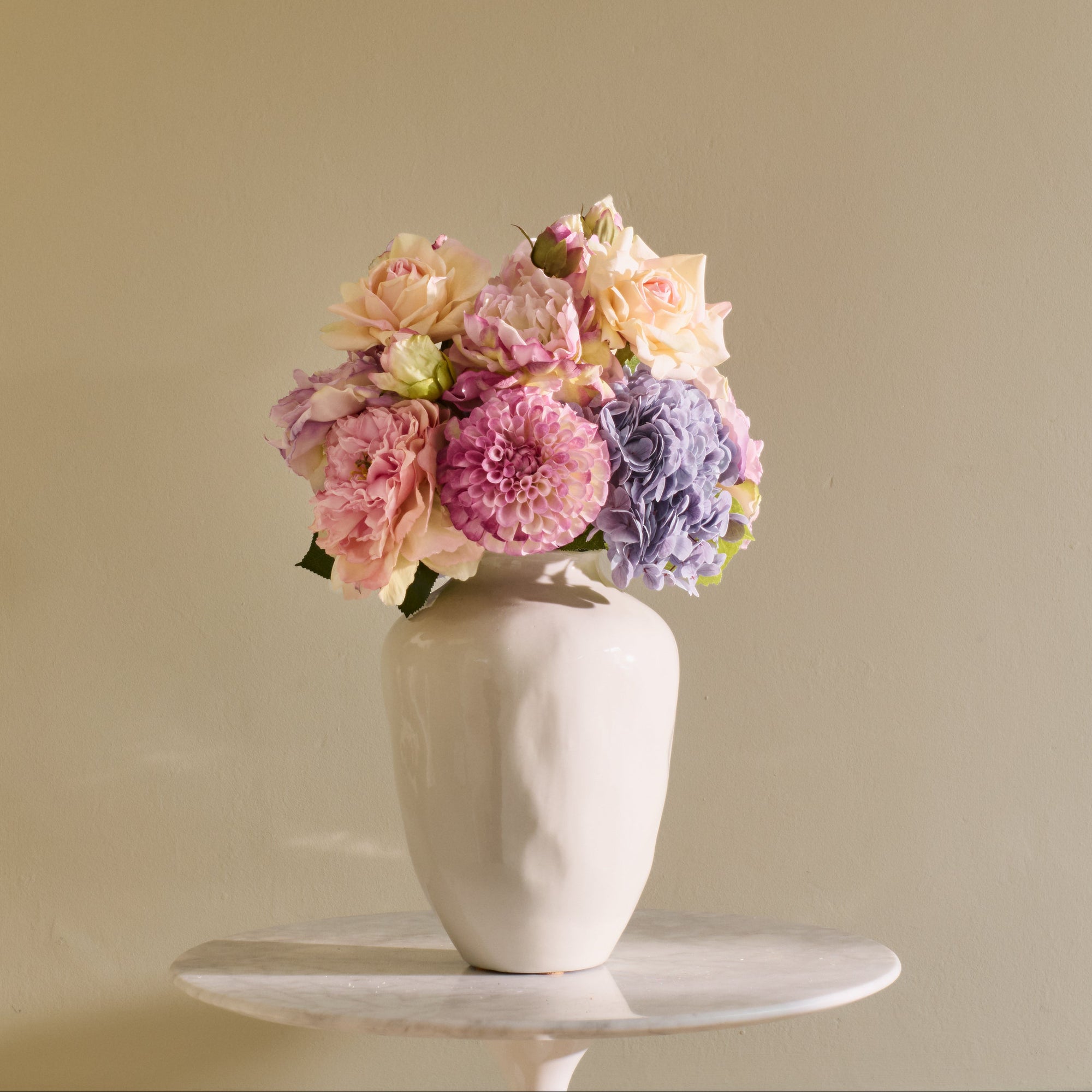 Margot - Faux Flower Arrangement - Soft Pinks & Purples