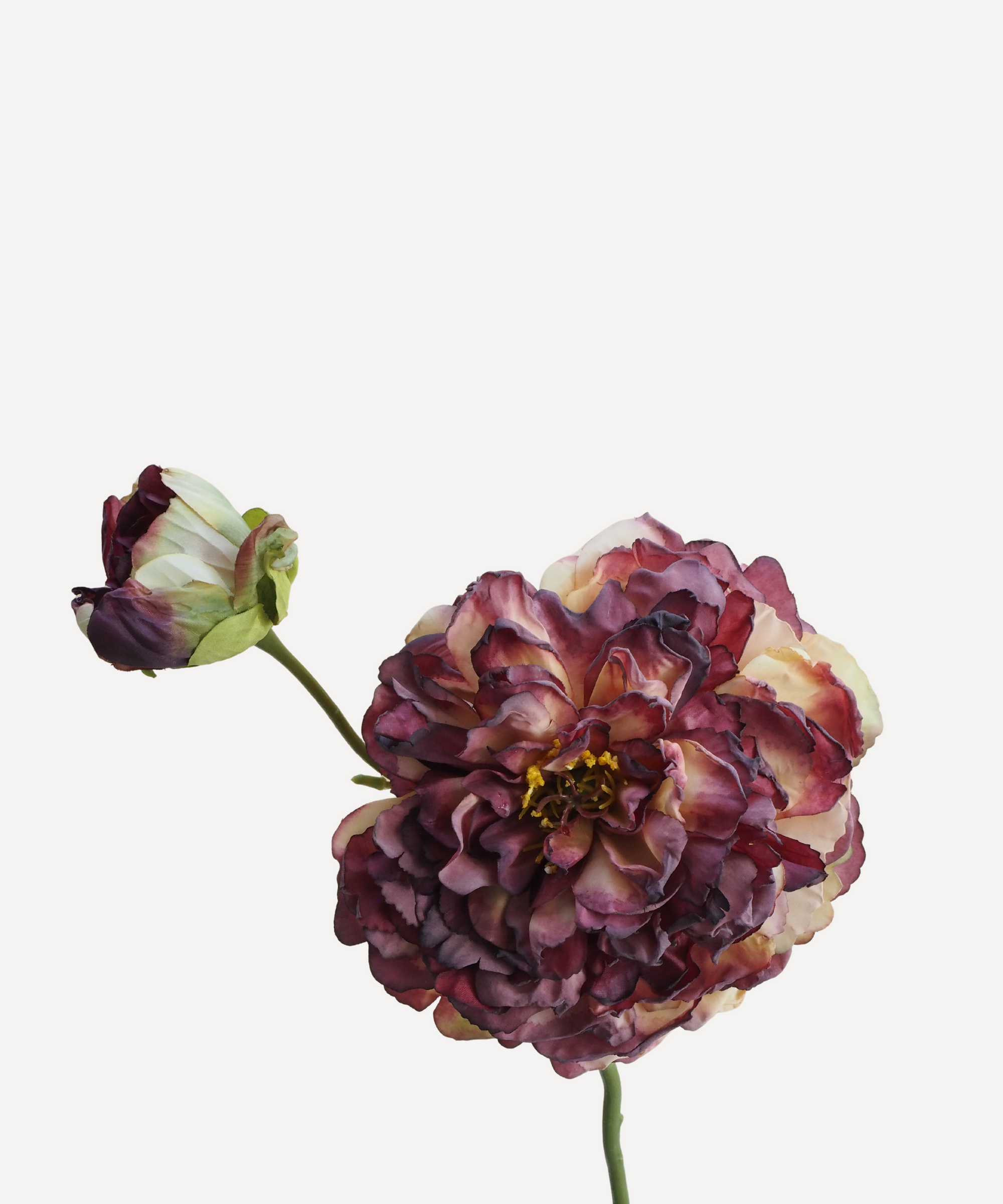 Blooming Peony - Faux Flower Stems - Blush Pink, White, Lavender, Coral, Merlot