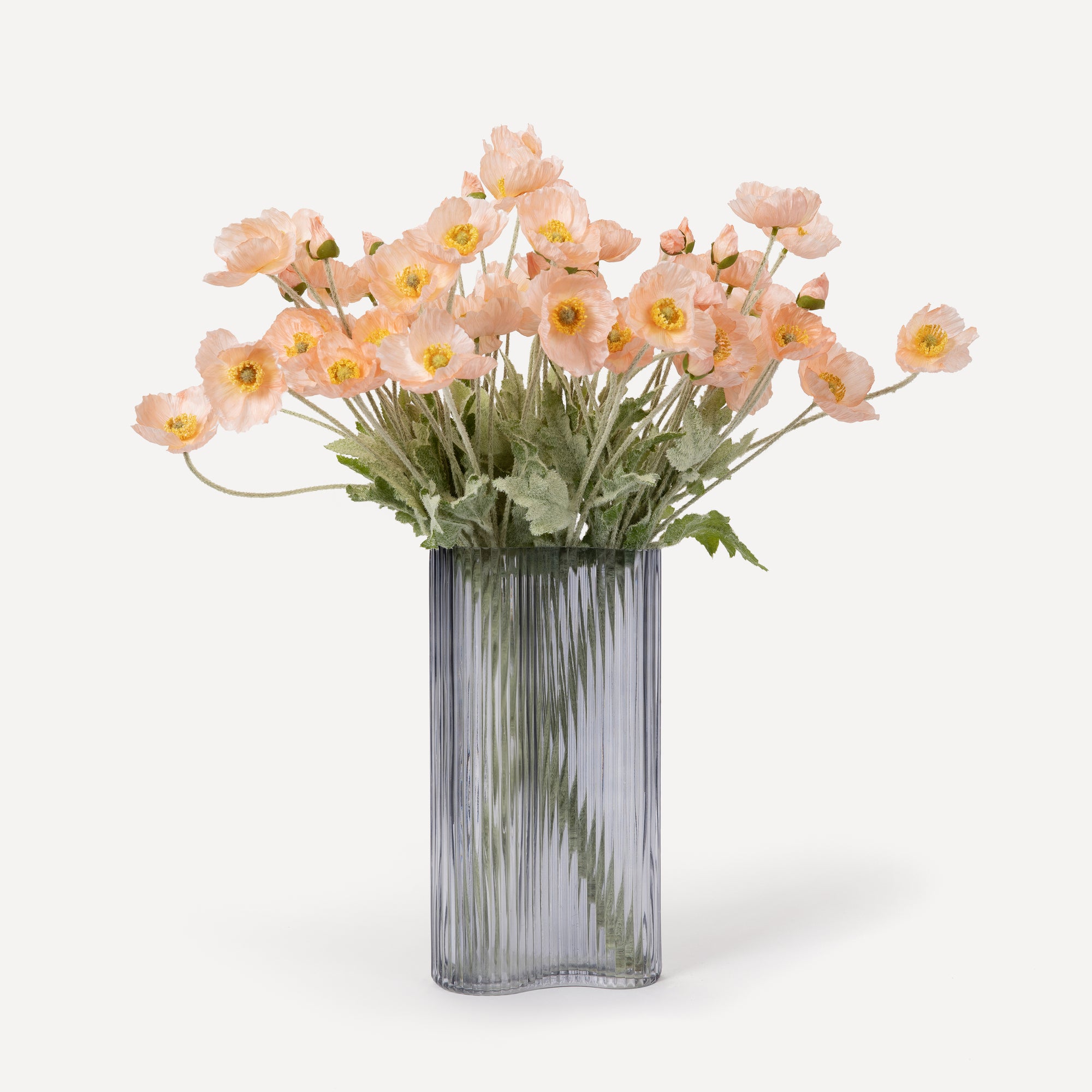 Poppies - Faux Flower Stems - Cherry Cream, Purple, Yellow, Blue, Peach, Peach Coral, Red, Coral, Lavender, Lilac
