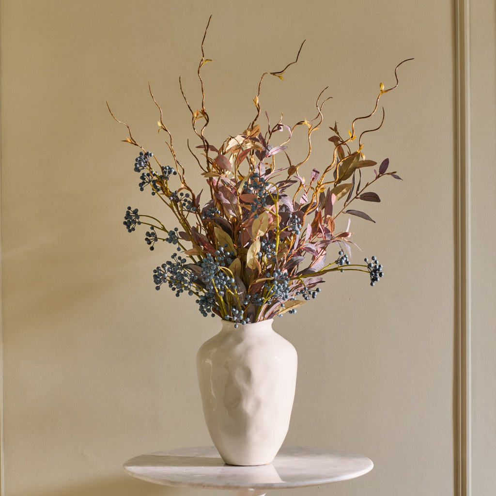 Romy - Faux Flower Arrangement - Blues, Auburns & Browns