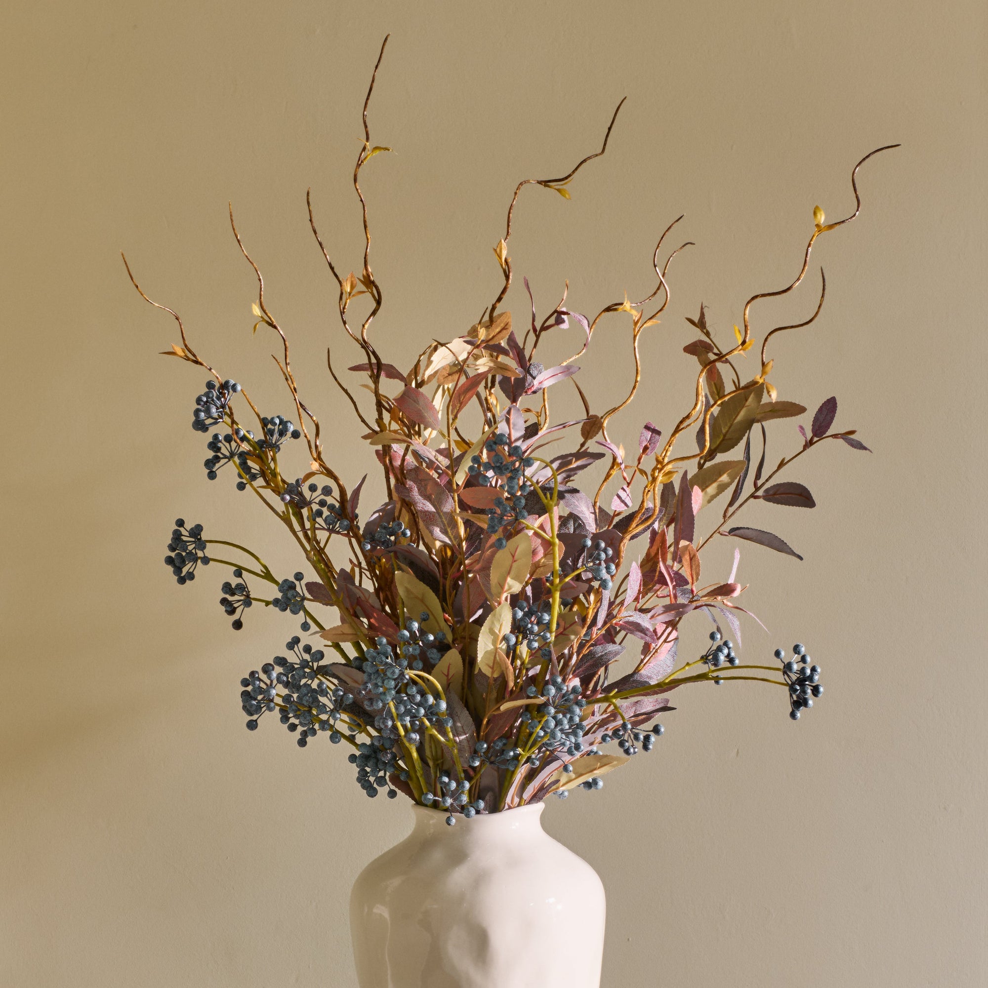 Romy - Faux Flower Arrangement - Blues, Auburns & Browns