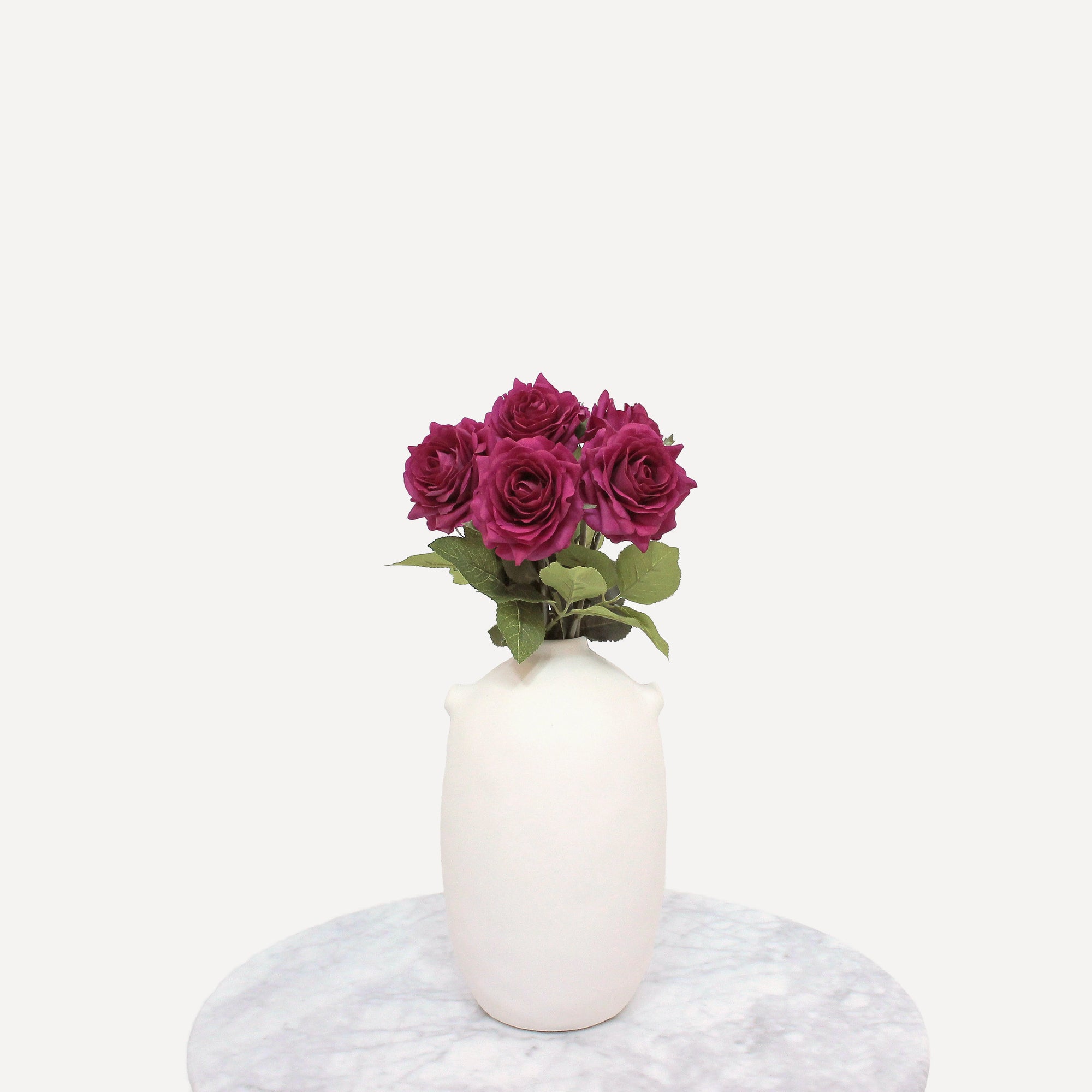 Small Roses - Faux Flower Stems - White, Blush, Magenta, Burnt Orange, Peach