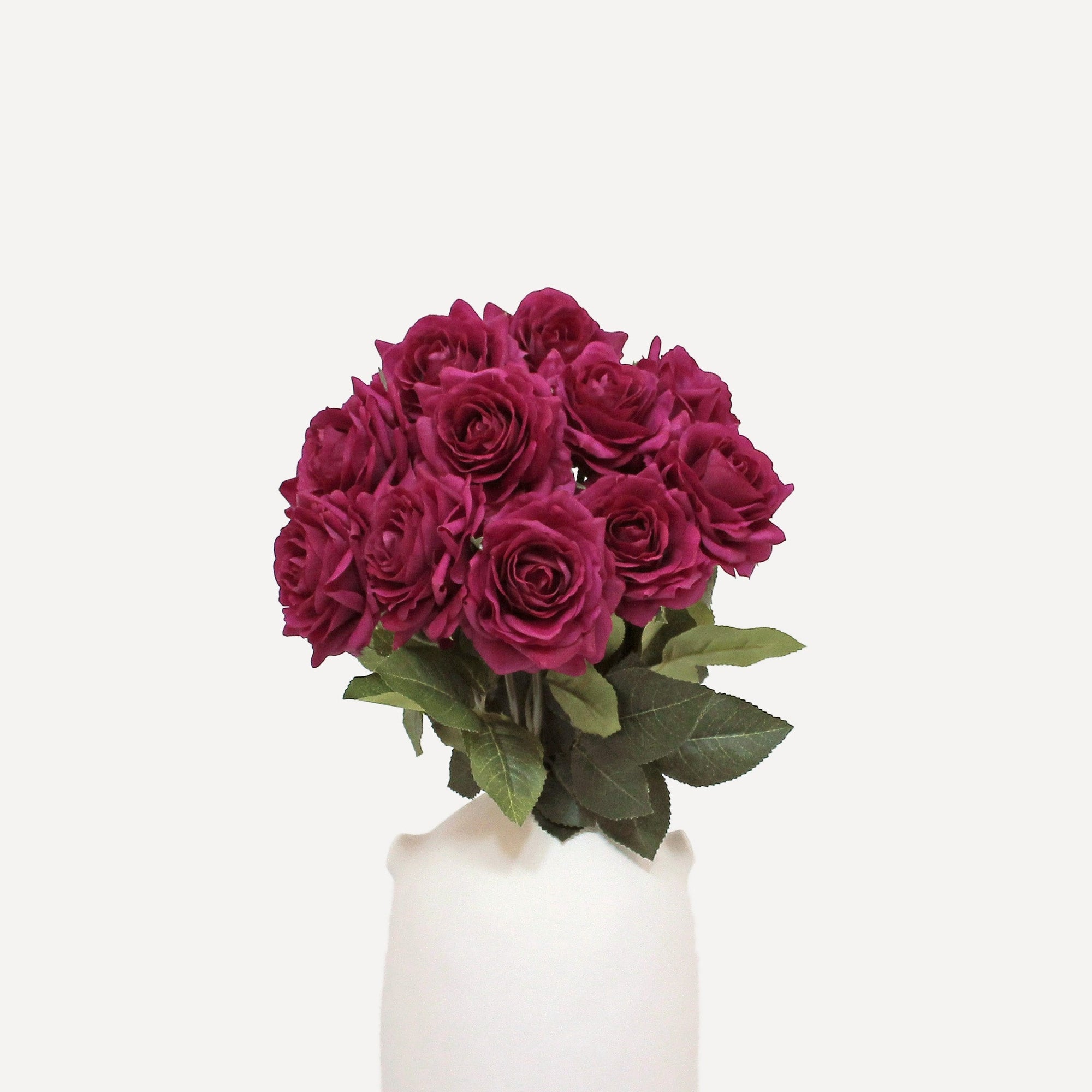 Small Roses - Faux Flower Stems - White, Blush, Magenta, Burnt Orange, Peach