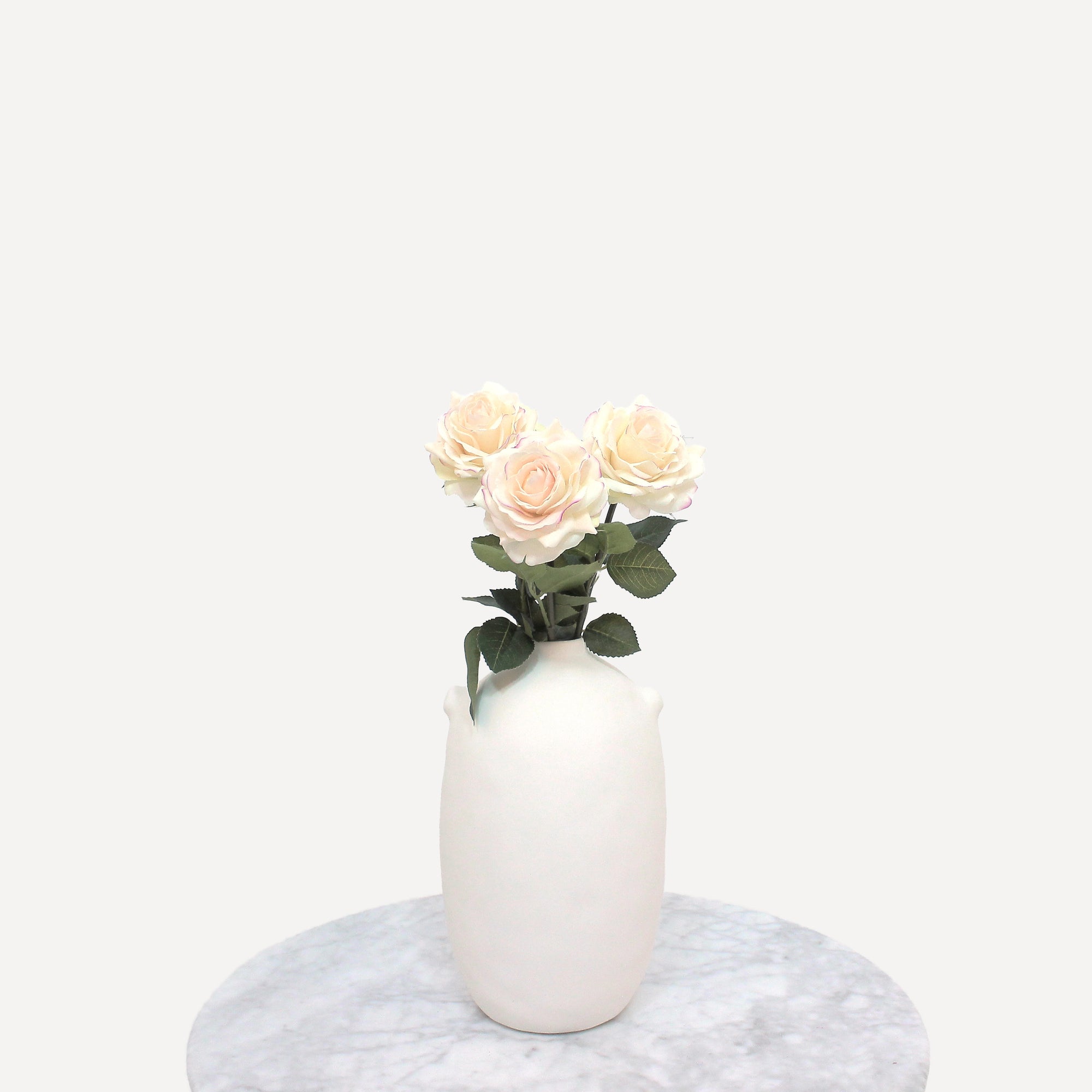 Small Roses - Faux Flower Stems - White, Blush, Magenta, Burnt Orange, Peach