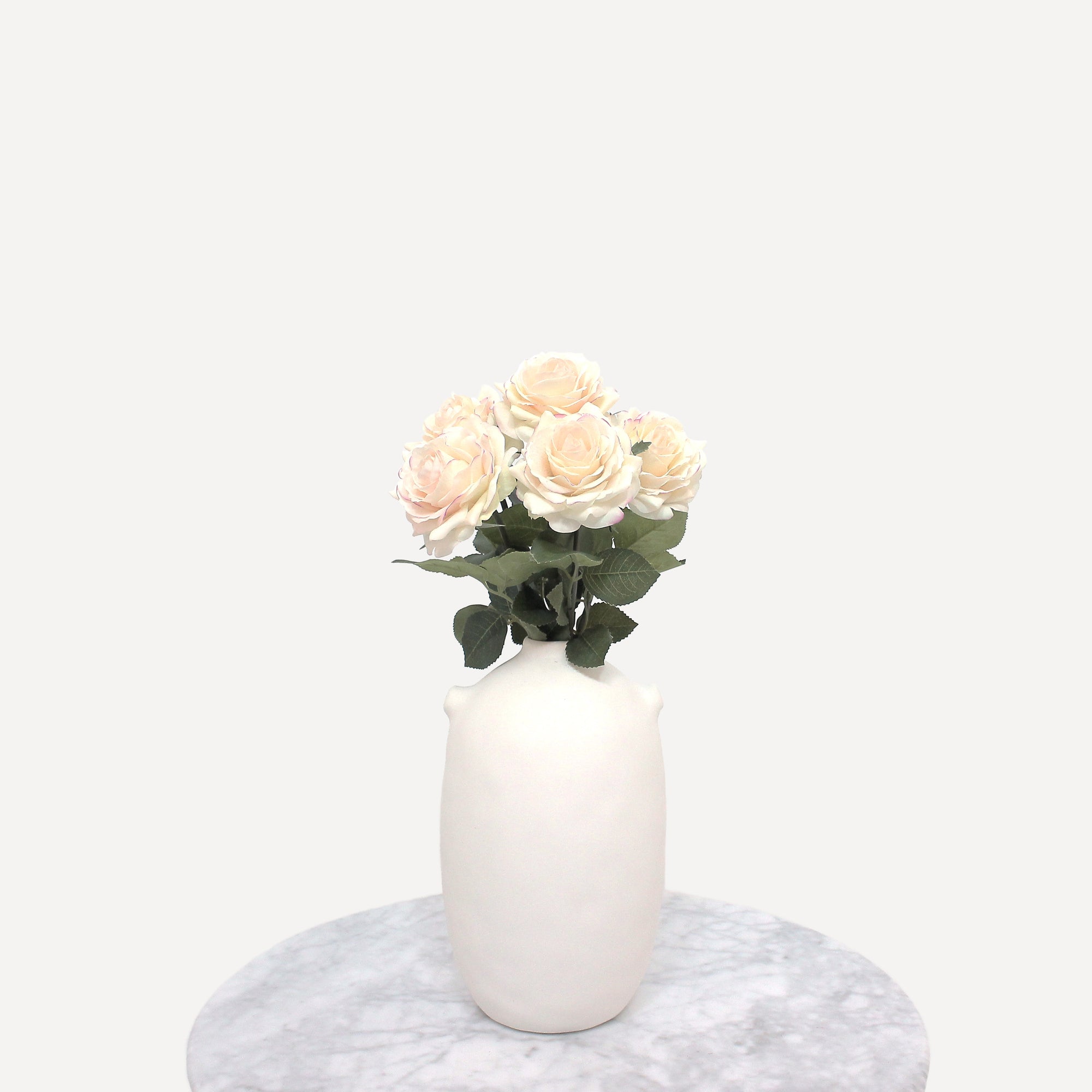 Small Roses - Faux Flower Stems - White, Blush, Magenta, Burnt Orange, Peach