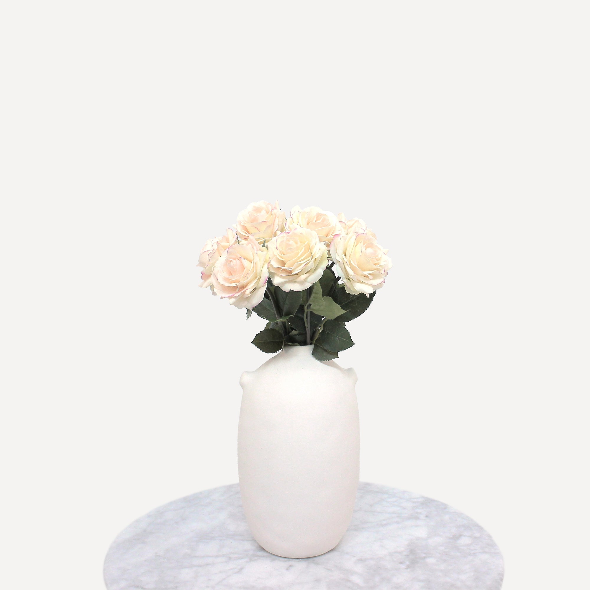 Small Roses - Faux Flower Stems - White, Blush, Magenta, Burnt Orange, Peach