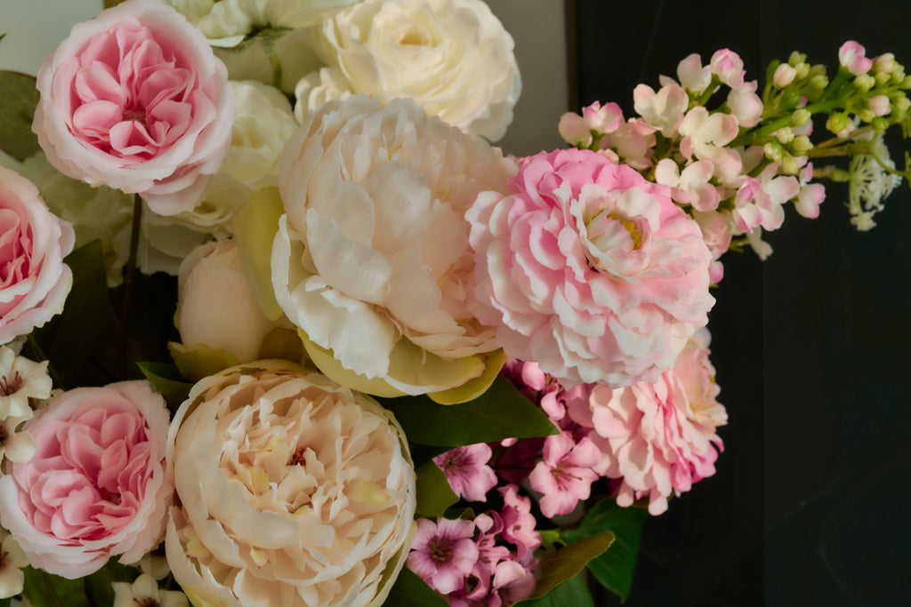 Daphne - Faux Flower Arrangement - Whites, Creams & Pinks