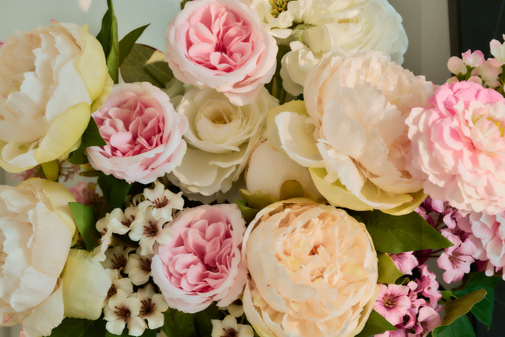 Daphne - Faux Flower Arrangement - Whites, Creams & Pinks