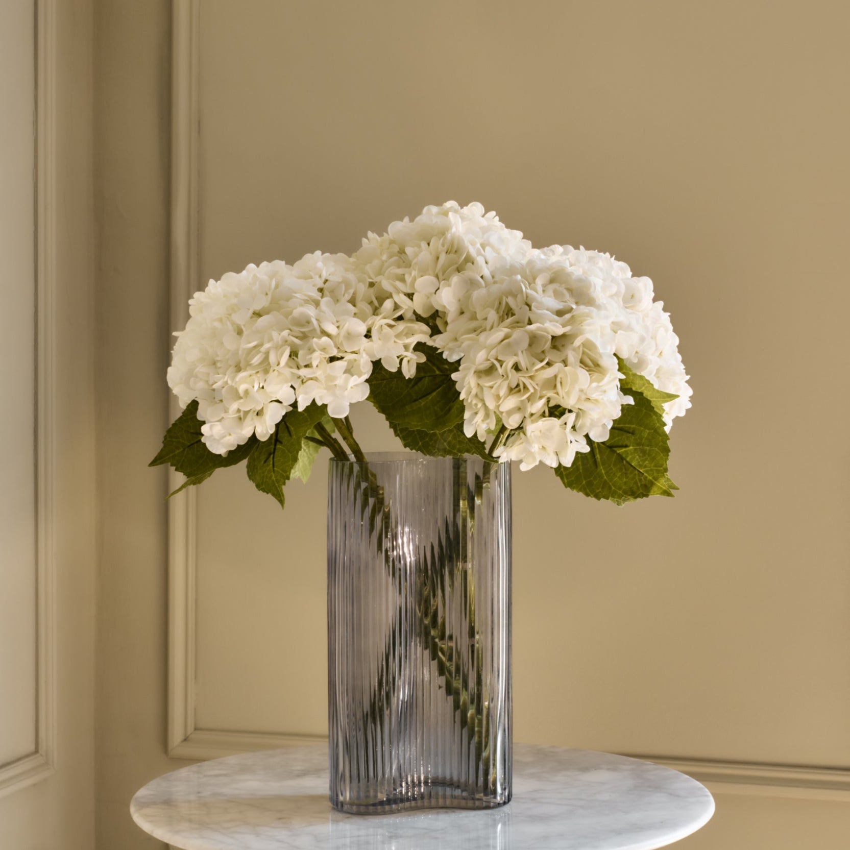 Hydrangeas - Faux Flower Stems - White, Light Green, Lavender, Blue, Green
